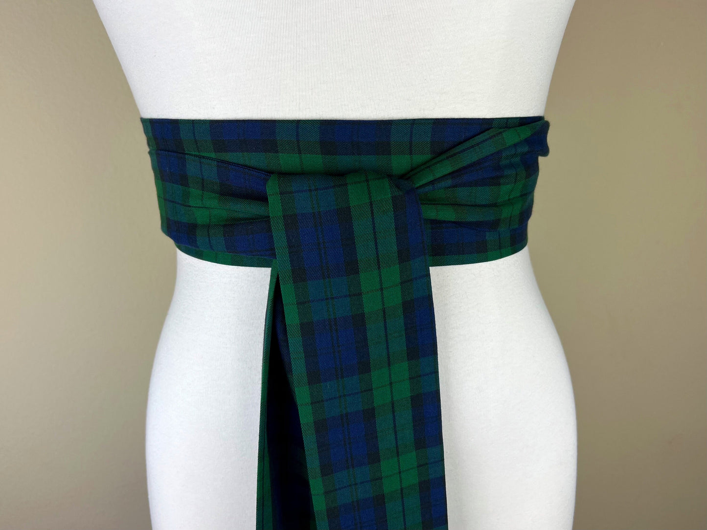 Black Watch Tartan Sash, Black Watch Plaid Sash, Extra Long Black Watch Tartan Wedding Sash, Black Watch Tartan Accessories, Satin Swank