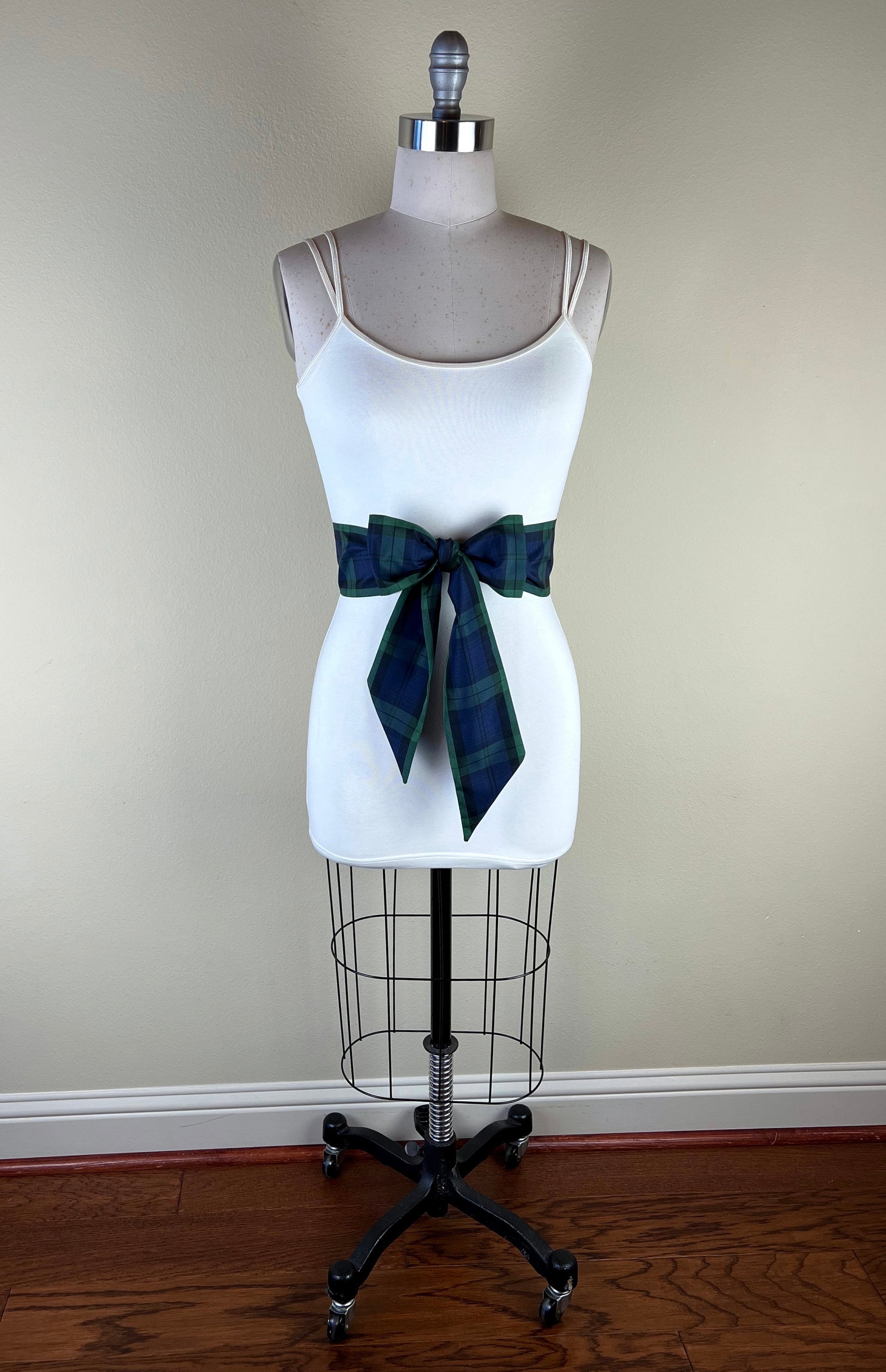 Taffeta Black Watch Tartan Sash, Black Watch Plaid Taffeta Sash, Black Watch Taffeta Dress Sash, Black Watch Accessories, Satin Swank