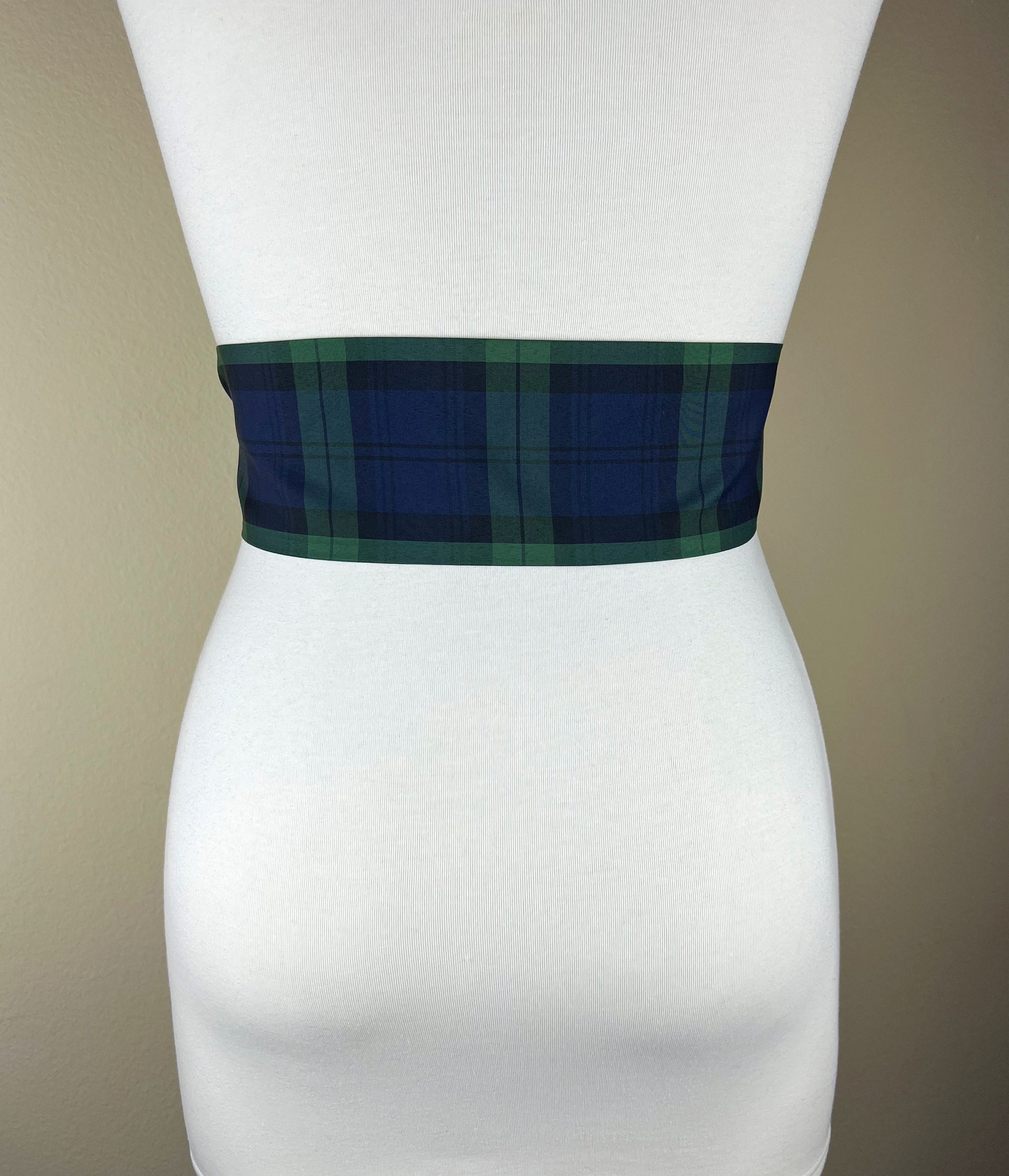 Taffeta Black Watch Tartan Sash, Black Watch Plaid Taffeta Sash, Black Watch Taffeta Dress Sash, Black Watch Accessories, Satin Swank