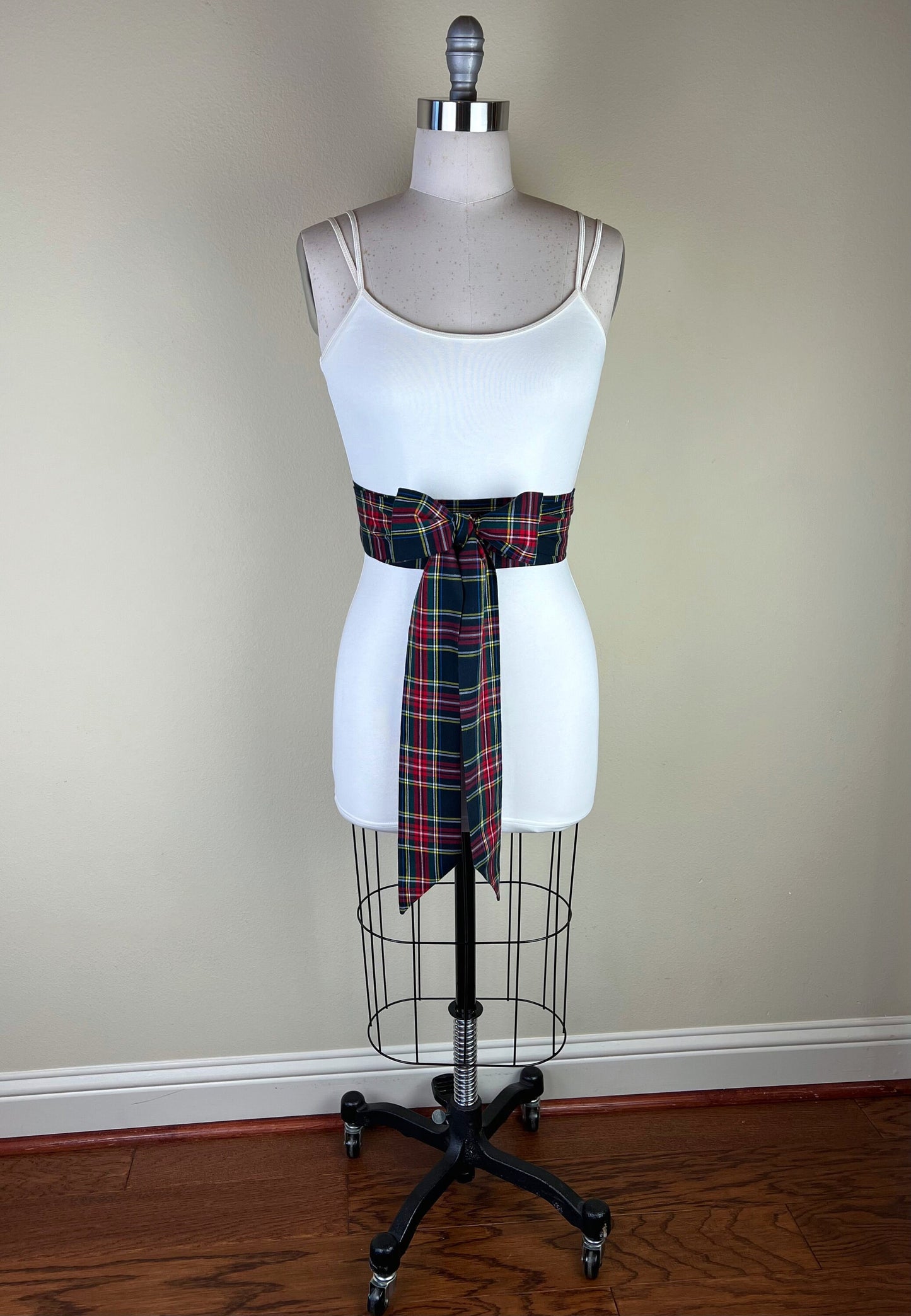 Black Royal Stewart Tartan Sash, Tartan Plaid Sash, Black Plaid Sash Belt, Royal Stewart Black Tartan Wedding, Scottish Tartan, Satin Swank