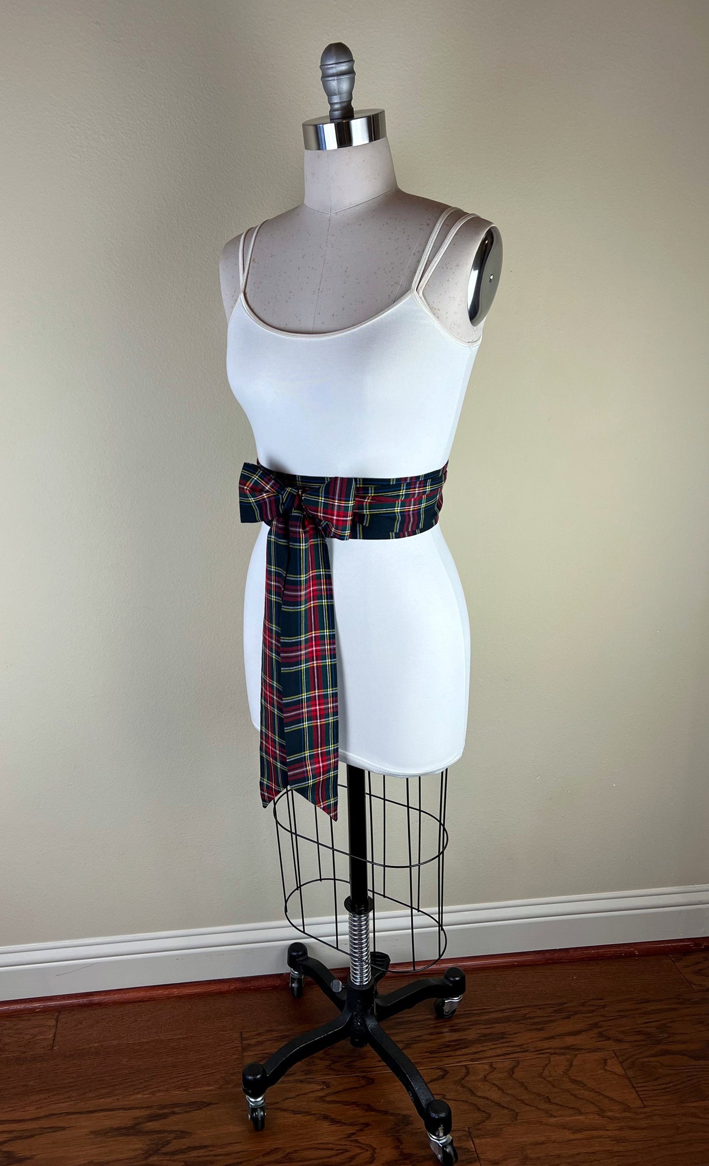 Black Royal Stewart Tartan Sash, Tartan Plaid Sash, Black Plaid Sash Belt, Royal Stewart Black Tartan Wedding, Scottish Tartan, Satin Swank