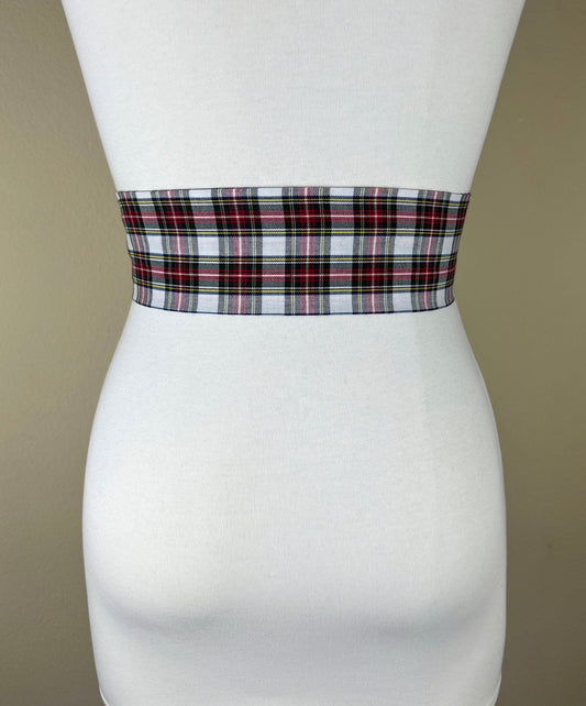 Wide Stewart Tartan Sash, Stewart Dress Tartan Sash Belt, Plaid Sash, Stewart Clan Tartan Plaid, Scottish Tartan Accessories, Satin Swank