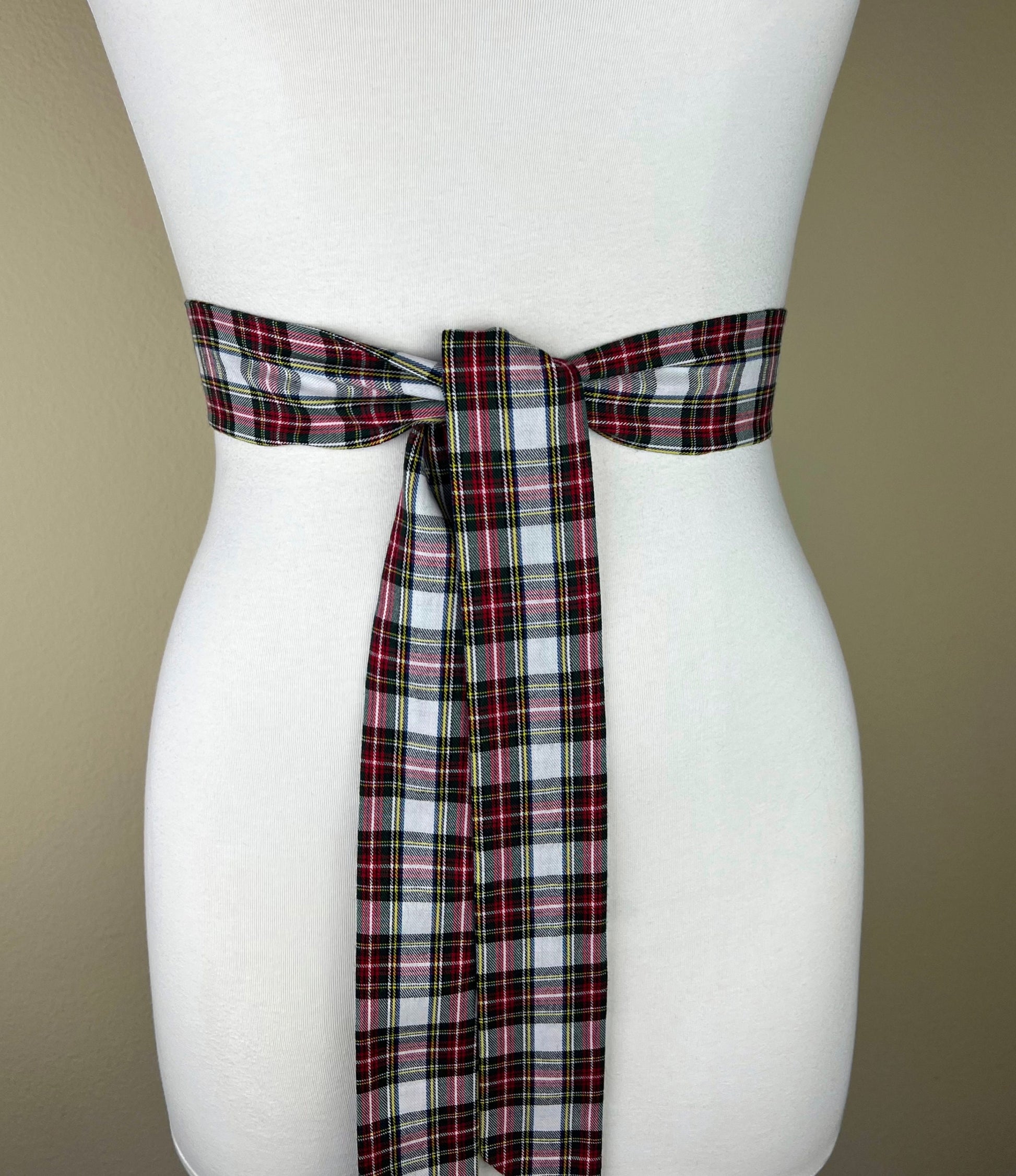 Narrow Stewart Tartan Sash Stewart Dress Tartan Sash Belt Plaid Sash, Stewart Clan Tartan Plaid Scottish, Tartan Accessories Satin Swank