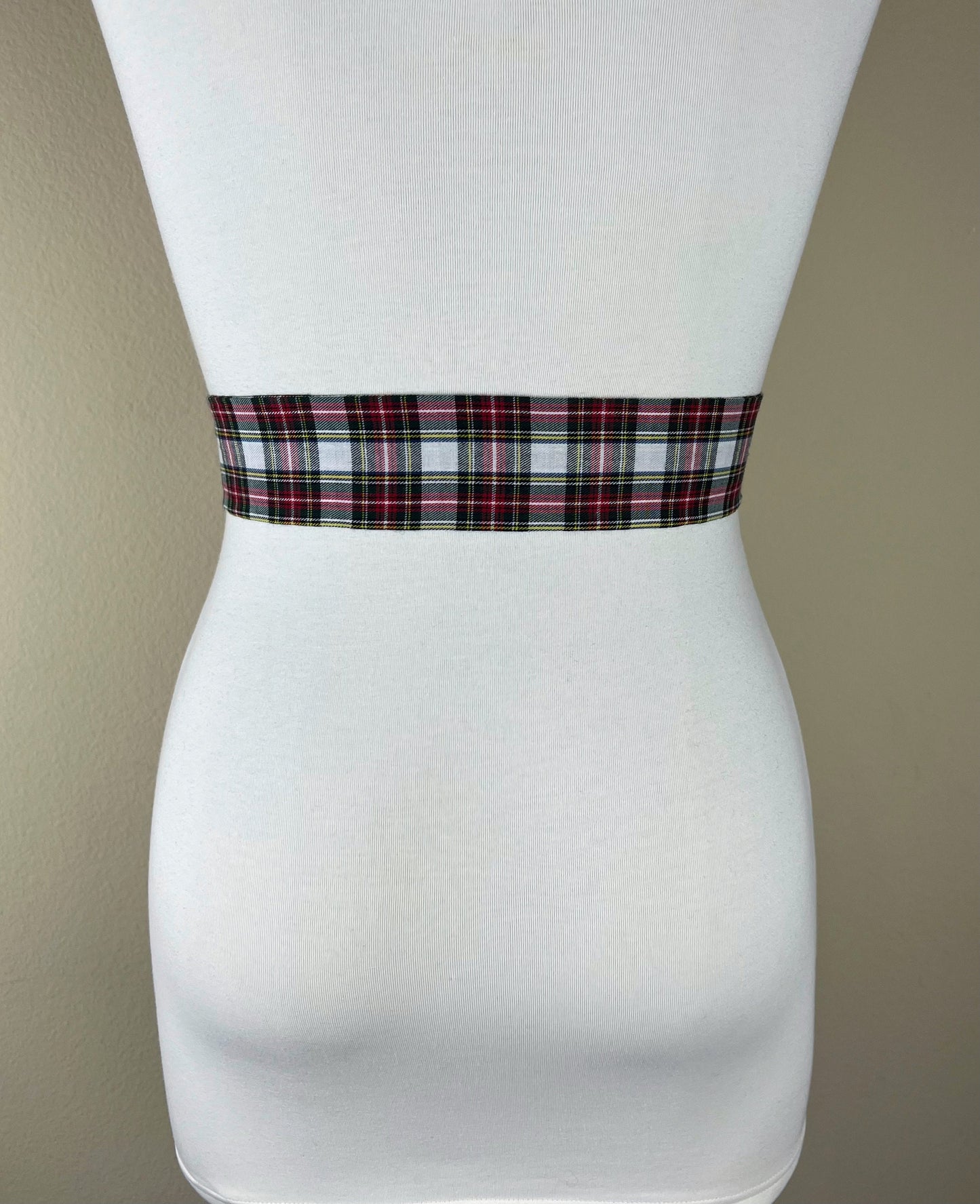 Narrow Stewart Tartan Sash Stewart Dress Tartan Sash Belt Plaid Sash, Stewart Clan Tartan Plaid Scottish, Tartan Accessories Satin Swank