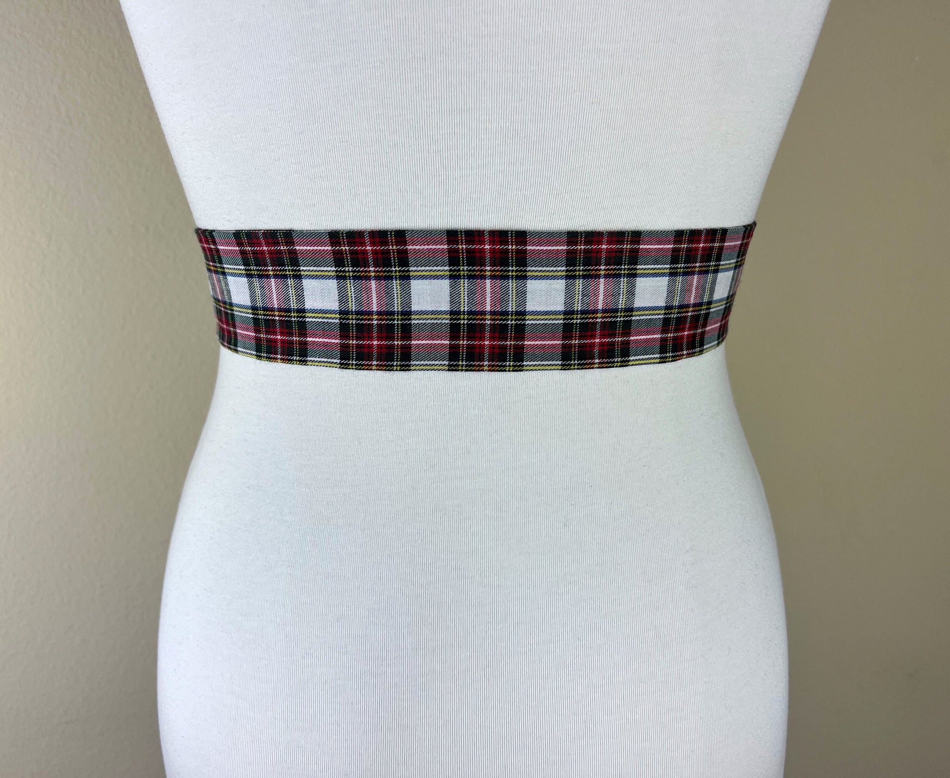 Narrow Stewart Tartan Sash Stewart Dress Tartan Sash Belt Plaid Sash, Stewart Clan Tartan Plaid Scottish, Tartan Accessories Satin Swank