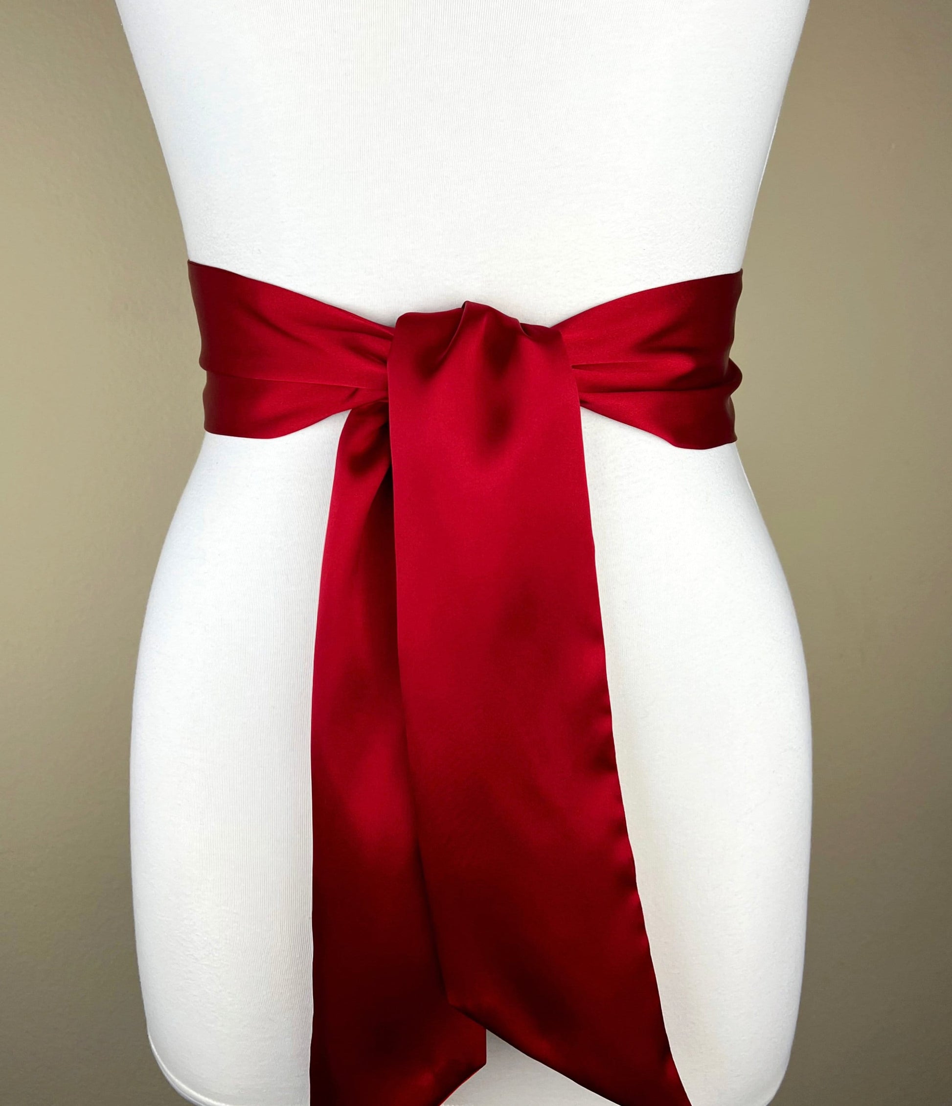 Crimson Red Sash Belt, Dark Red Satin Sash, Waist Wrap Belt, Wedding Bridal Sash, Bridesmaid Sash, Scarf Belt, Satin Bow Belt, Satin Swank