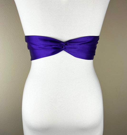 Purple Satin Sash, Purple Wedding, Bridesmaid Sash, Satin Sash Belt, Purple Sash Belt, Wedding Sash, Deep Amethyst Obi Belt, Satin Swank