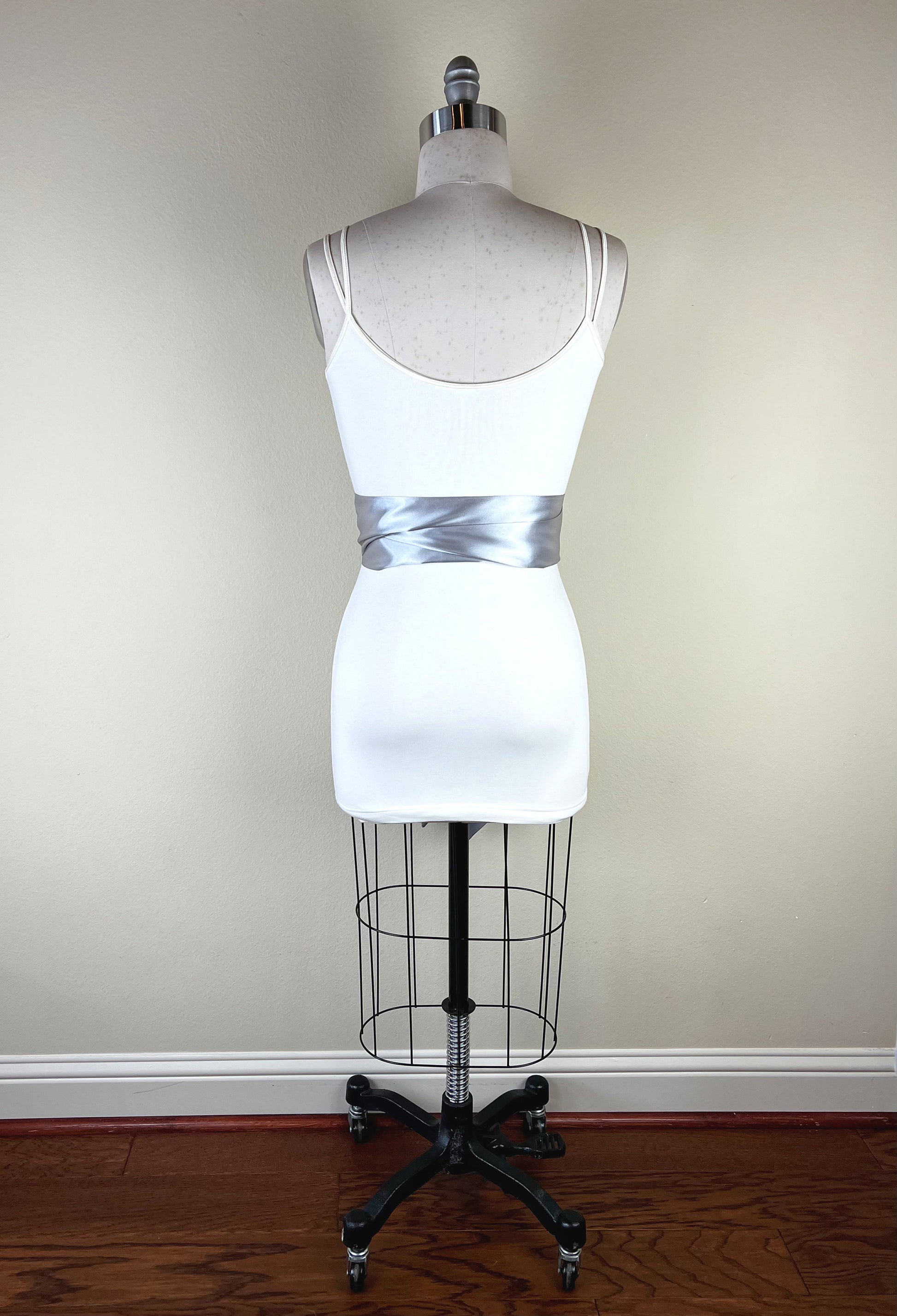 Bright Silver Sash, Silver Satin Sash, Silver Obi Wrap Belt, Long Silver Sash Belt, Wedding Accessories, Silver Wedding Sash, Satin Swank