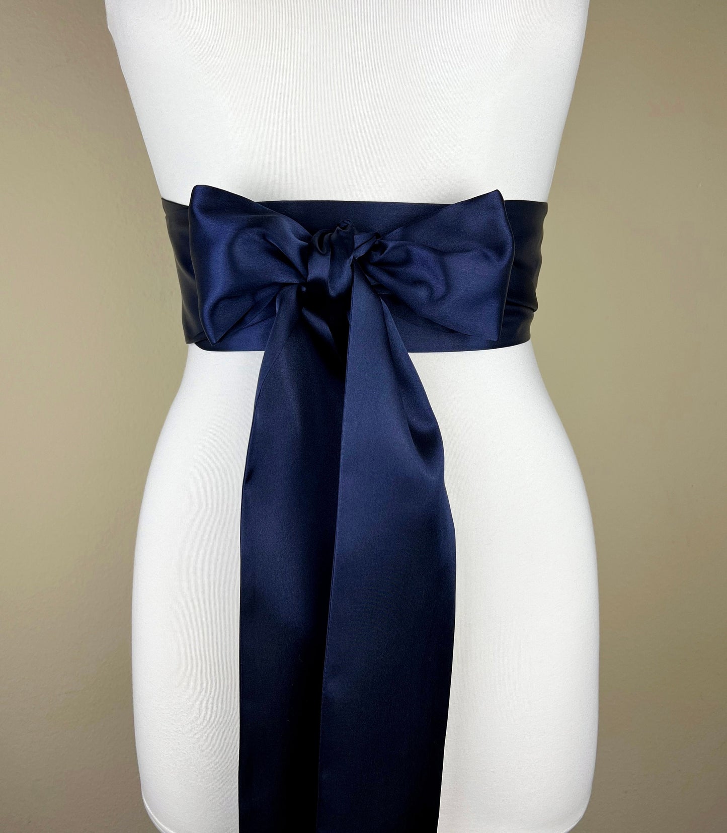 Navy Blue Sash, Navy Satin Sash, Extra Long Navy Sash, Waistband Wrap, Obi Wrap Belt, Bow Belt, Bridesmaid Wedding Bridal Sash, Satin Swank
