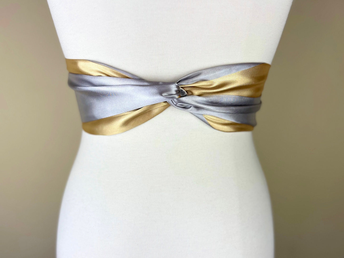 Gold & Silver Sash, Satin Sash, Silver and Gold Sash Belt, Silver Satin Sash, Gold Satin Sash, Silver Gold Wedding Dress Sash, Satin Swank