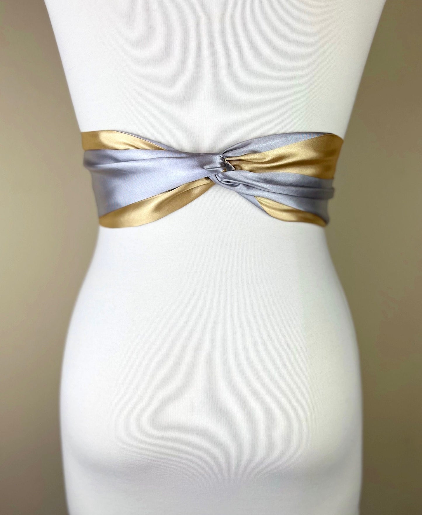 Gold & Silver Sash, Satin Sash, Silver and Gold Sash Belt, Silver Satin Sash, Gold Satin Sash, Silver Gold Wedding Dress Sash, Satin Swank