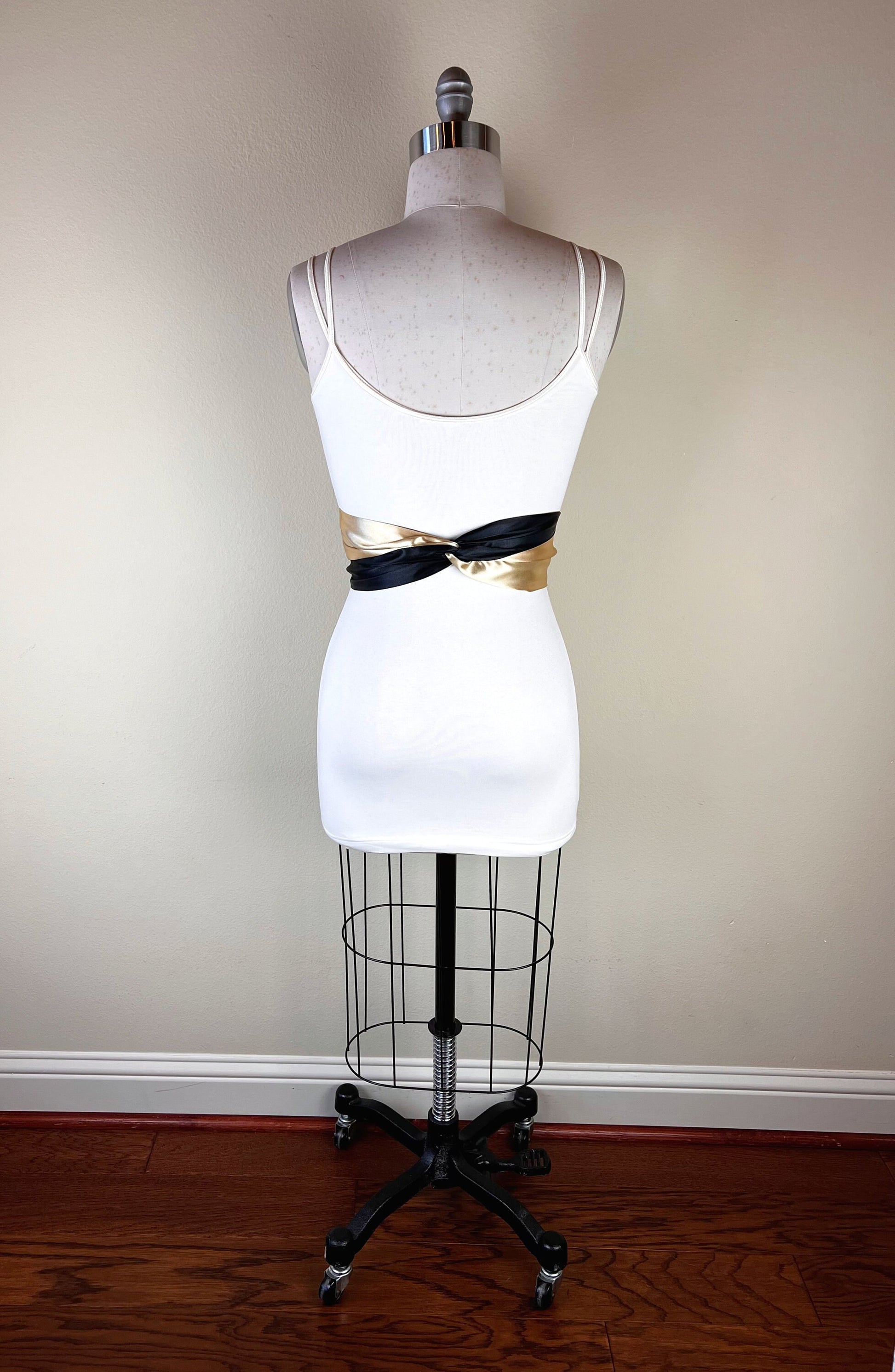 Black & Gold Sash, Satin Sash, Gold and Black Sash Belt, Black Satin Sash, Gold Satin Sash, Black Gold Wedding Dress Sash, Satin Swank