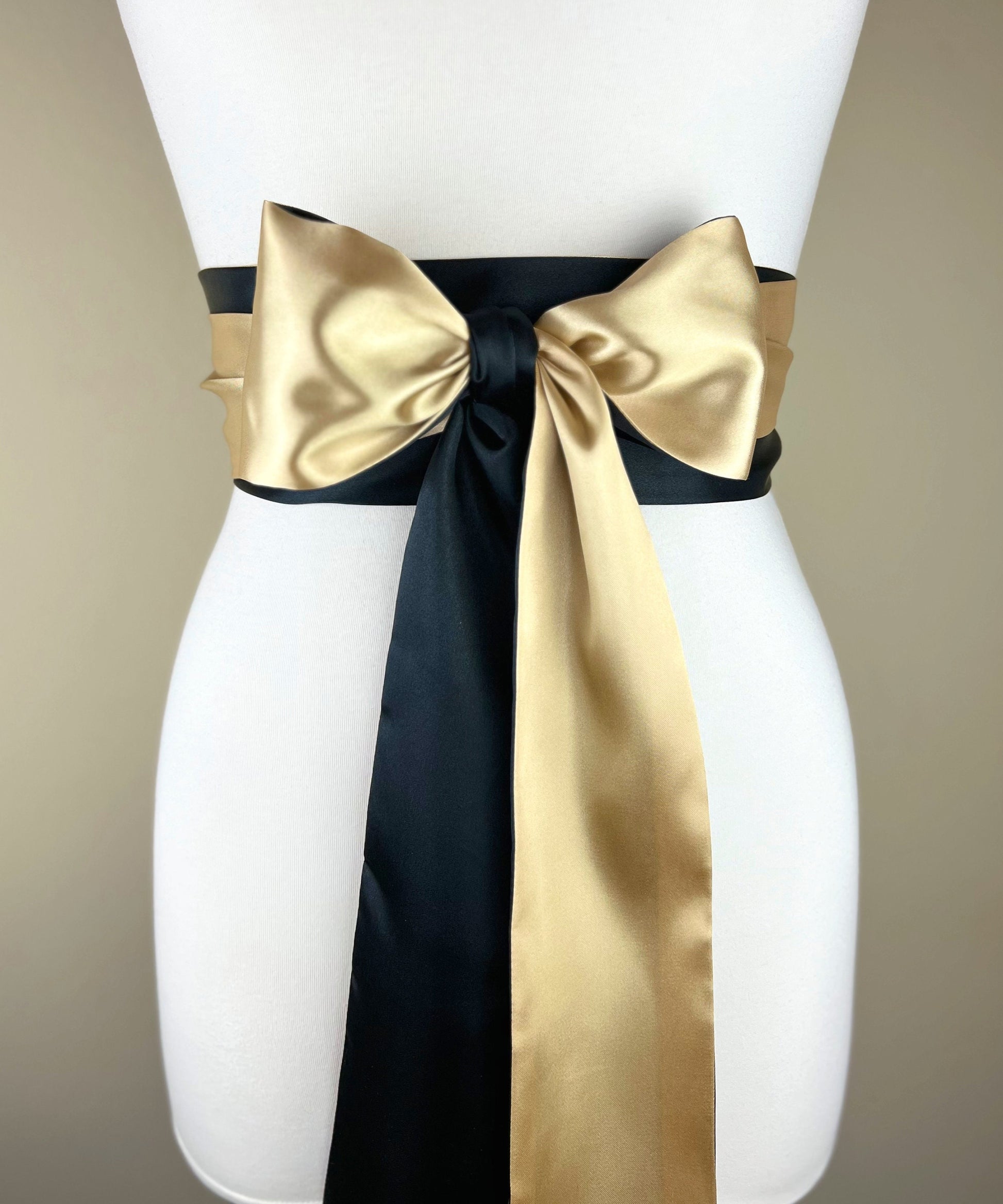 Black & Gold Sash, Satin Sash, Gold and Black Sash Belt, Black Satin Sash, Gold Satin Sash, Black Gold Wedding Dress Sash, Satin Swank
