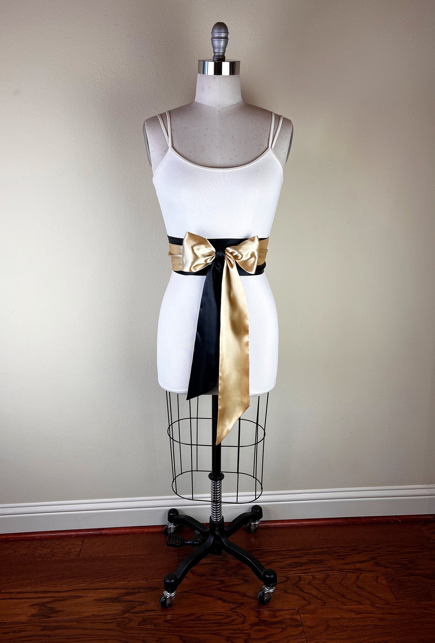 Black & Gold Sash, Satin Sash, Gold and Black Sash Belt, Black Satin Sash, Gold Satin Sash, Black Gold Wedding Dress Sash, Satin Swank