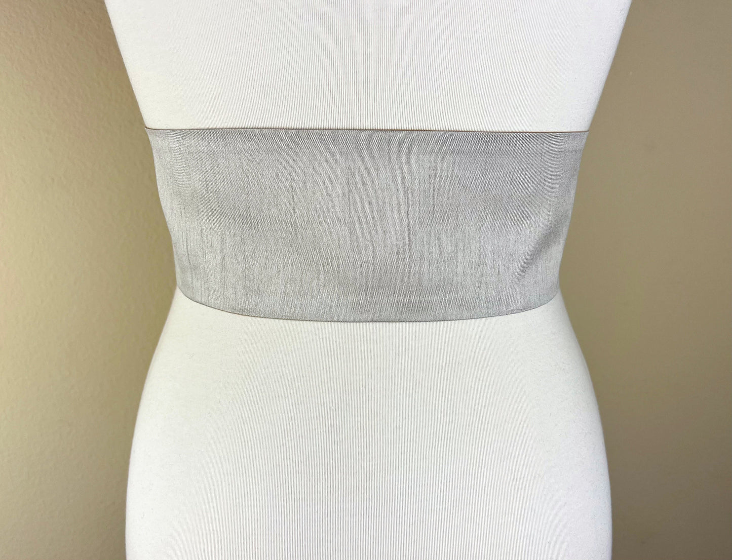 Wide Textured Gold & Silver Sash Belt, Silver and Gold Dupioni Sash, Two-Tone Dress Sash, Fabric Belt, Silver Gold Wedding, Satin Swank