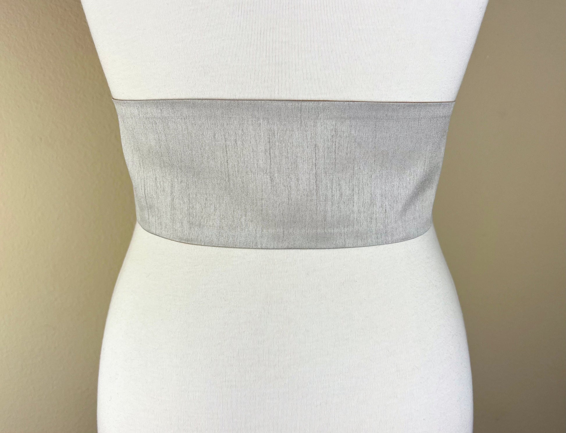 Wide Textured Gold & Silver Sash Belt, Silver and Gold Dupioni Sash, Two-Tone Dress Sash, Fabric Belt, Silver Gold Wedding, Satin Swank