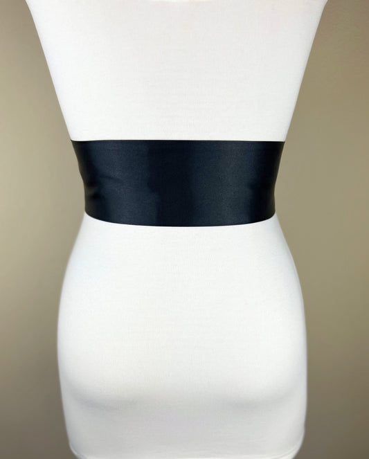 Black Satin Sash, Solid Black Sash Belt, Wedding Dress Sash, Black Dress Sash, Cocktail Dress Belt, Bridesmaid Sash, Satin Swank