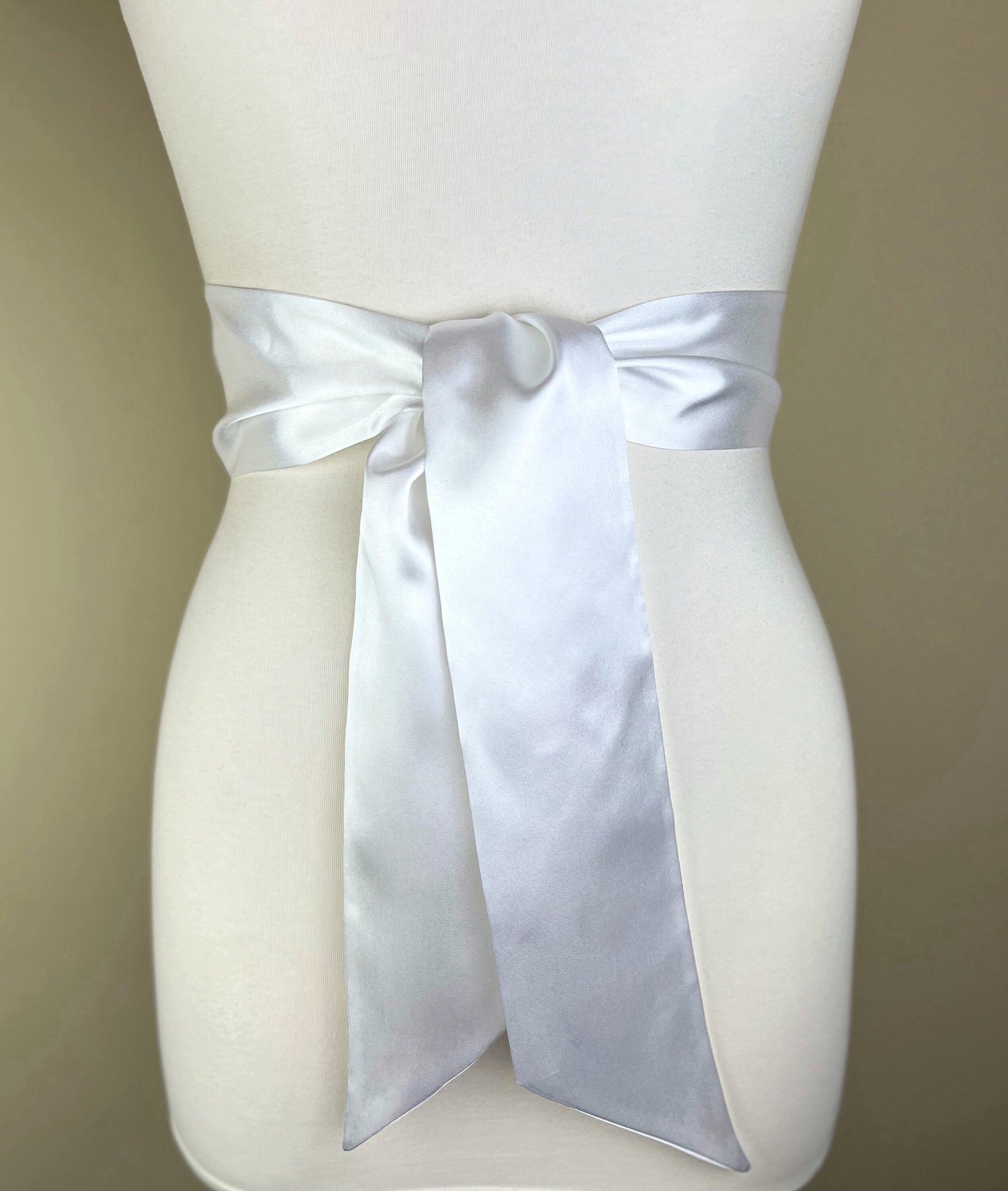 Pure White Satin Sash, White Sash Belt, White Wedding Dress Sash, White Sash Belt, White Satin Bridesmaid Sash, Flower Girl Sash Satin Swank