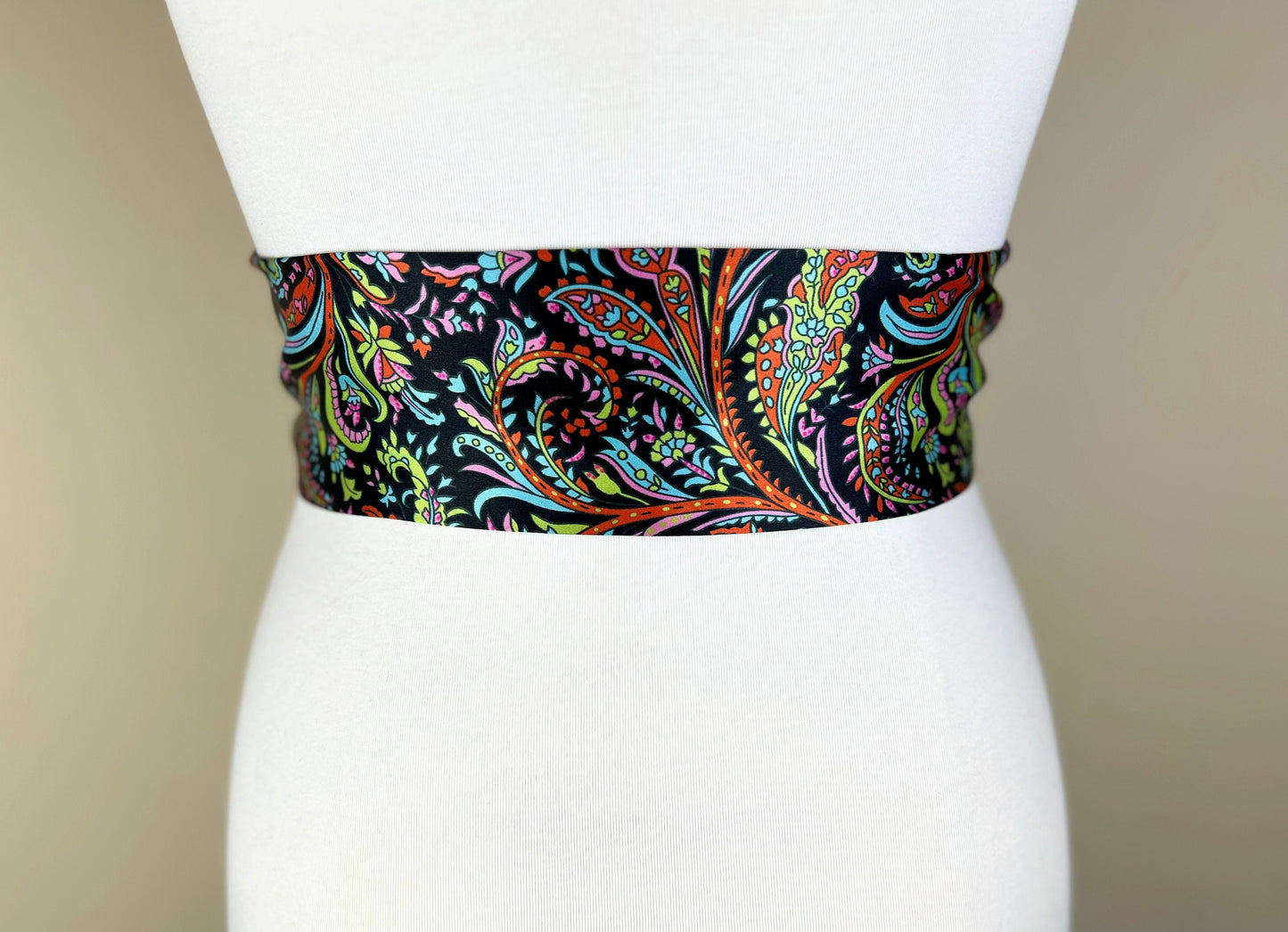Wide Black Floral Sash, Black Satin Sash, Flourish Print Sash, Black Dress Sash, Floral Print Sash, Floral Satin Sash Belt, Satin Swank