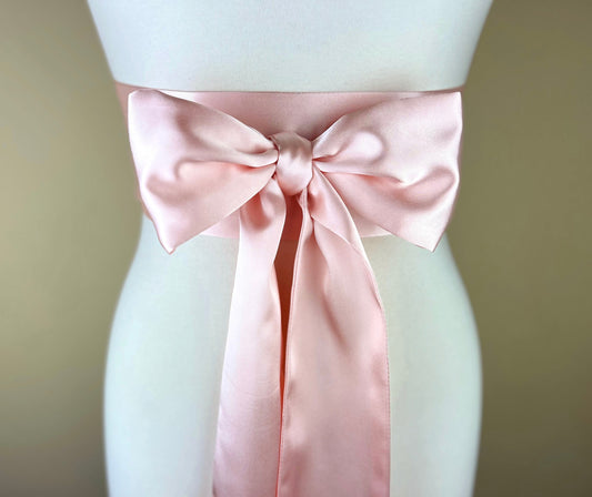 Deep Blush Pink Sash, Dark Blush Satin Sash Belt, Obi Belt, Blush Pink Satin Sash, Wedding Sash, Bridal Sash, Bridesmaid Sash, Satin Swank