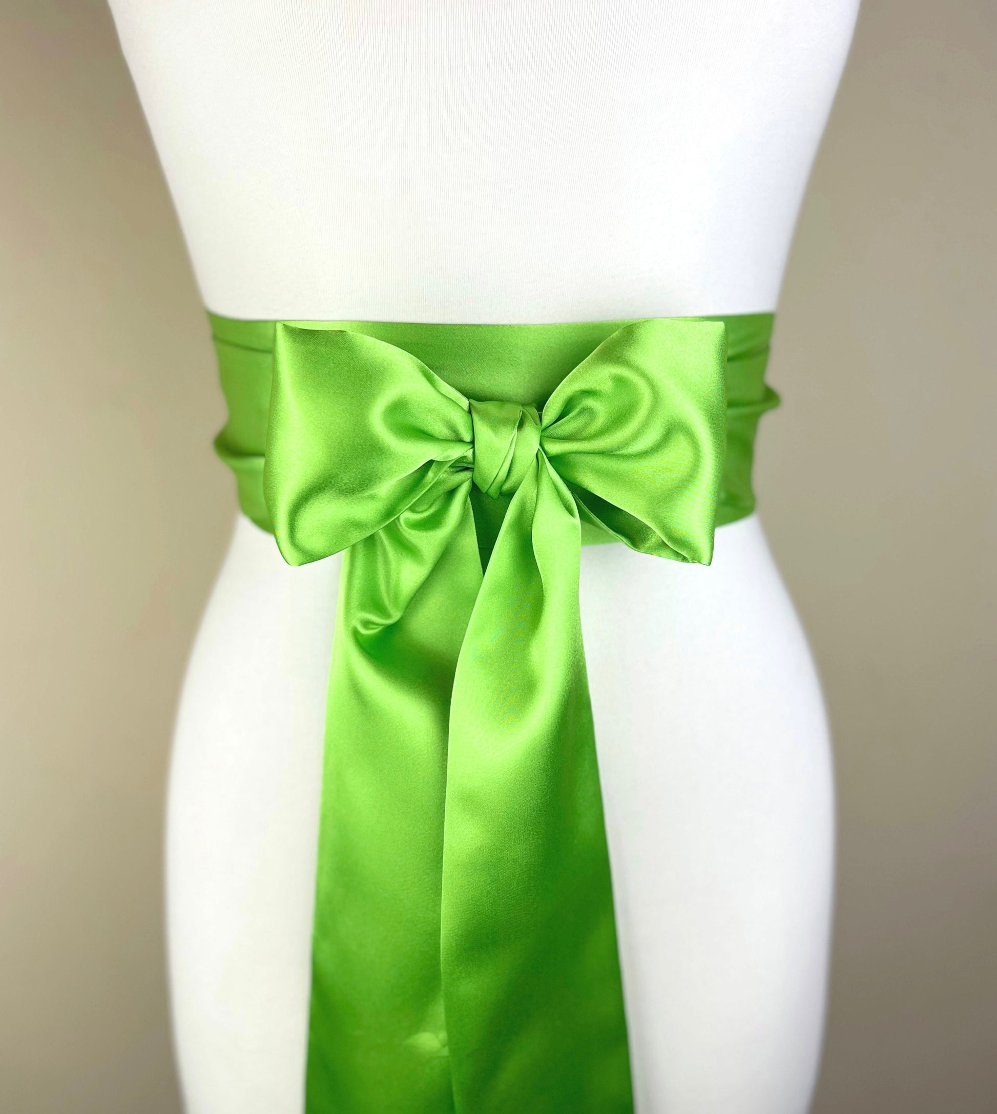 Key Lime Sash, Lime Satin Sash, Lime Green Satin Sash Belt, Bright Green Satin Sash Belt, Obi Wrap, Wedding Sash, Bridal Sash, Satin Swank