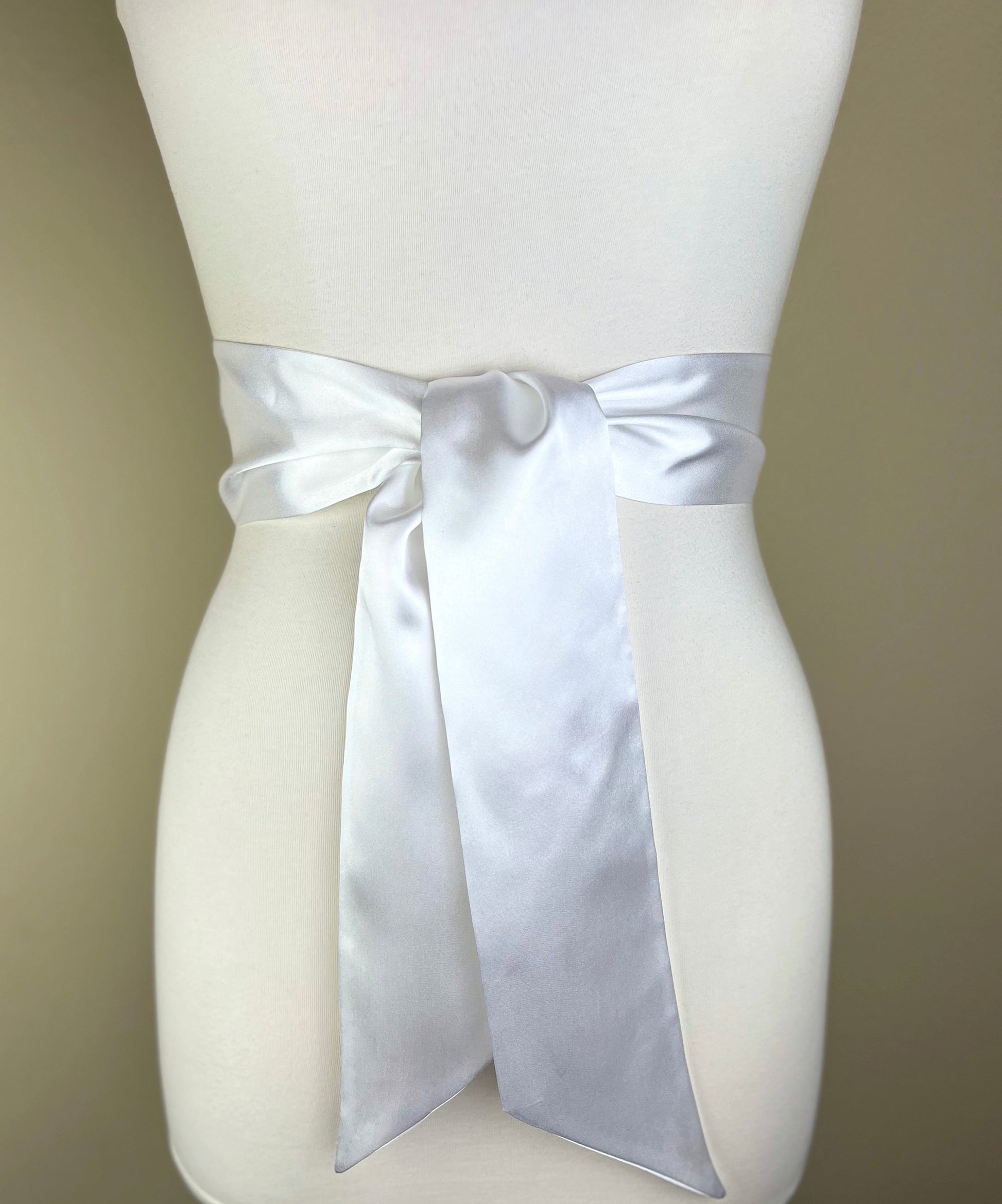 Pure White Satin Sash, White Sash Belt, White Wedding Dress Sash, White Sash Belt, White Satin Bridesmaid Sash, Flower Girl Sash Satin Swank