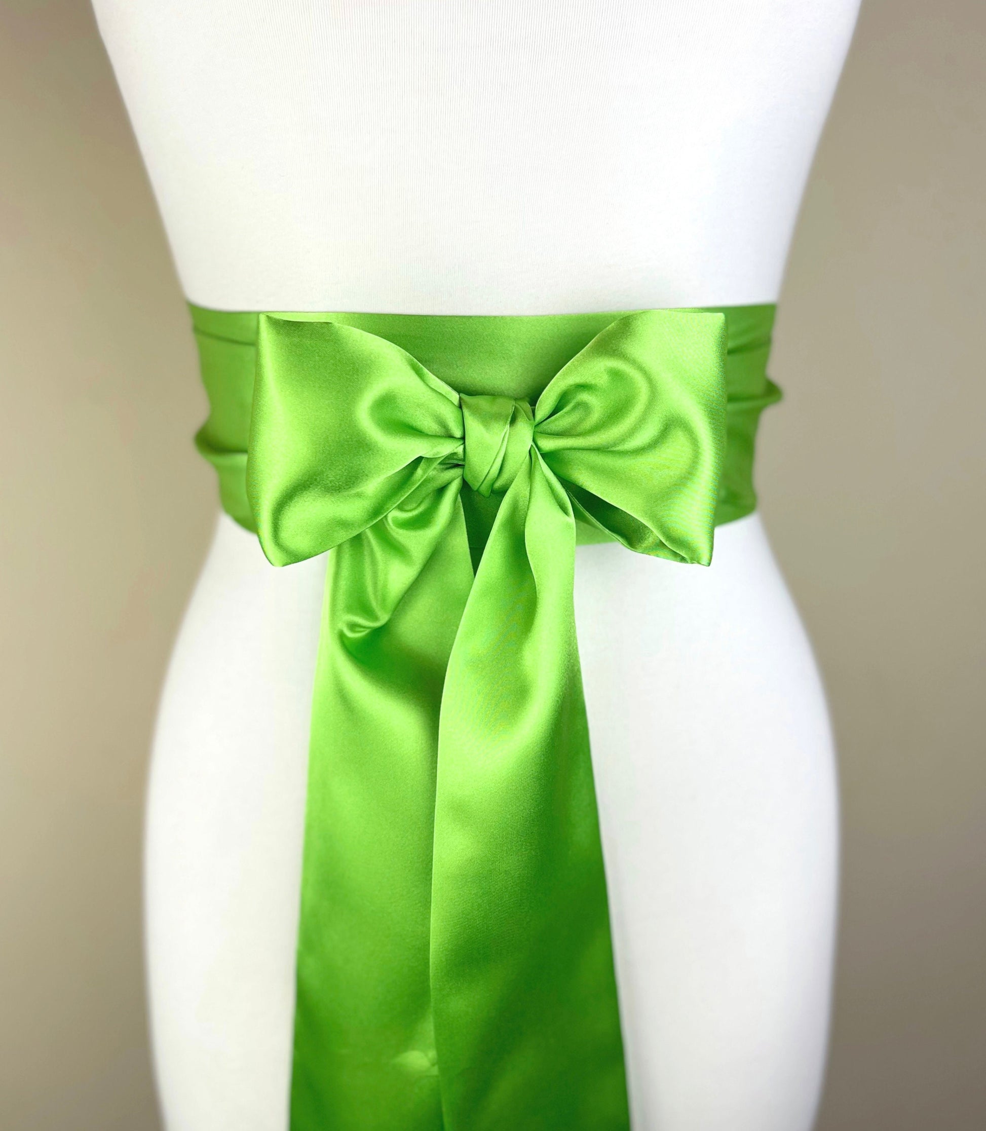 Key Lime Sash, Lime Satin Sash, Lime Green Satin Sash Belt, Bright Green Satin Sash Belt, Obi Wrap, Wedding Sash, Bridal Sash, Satin Swank