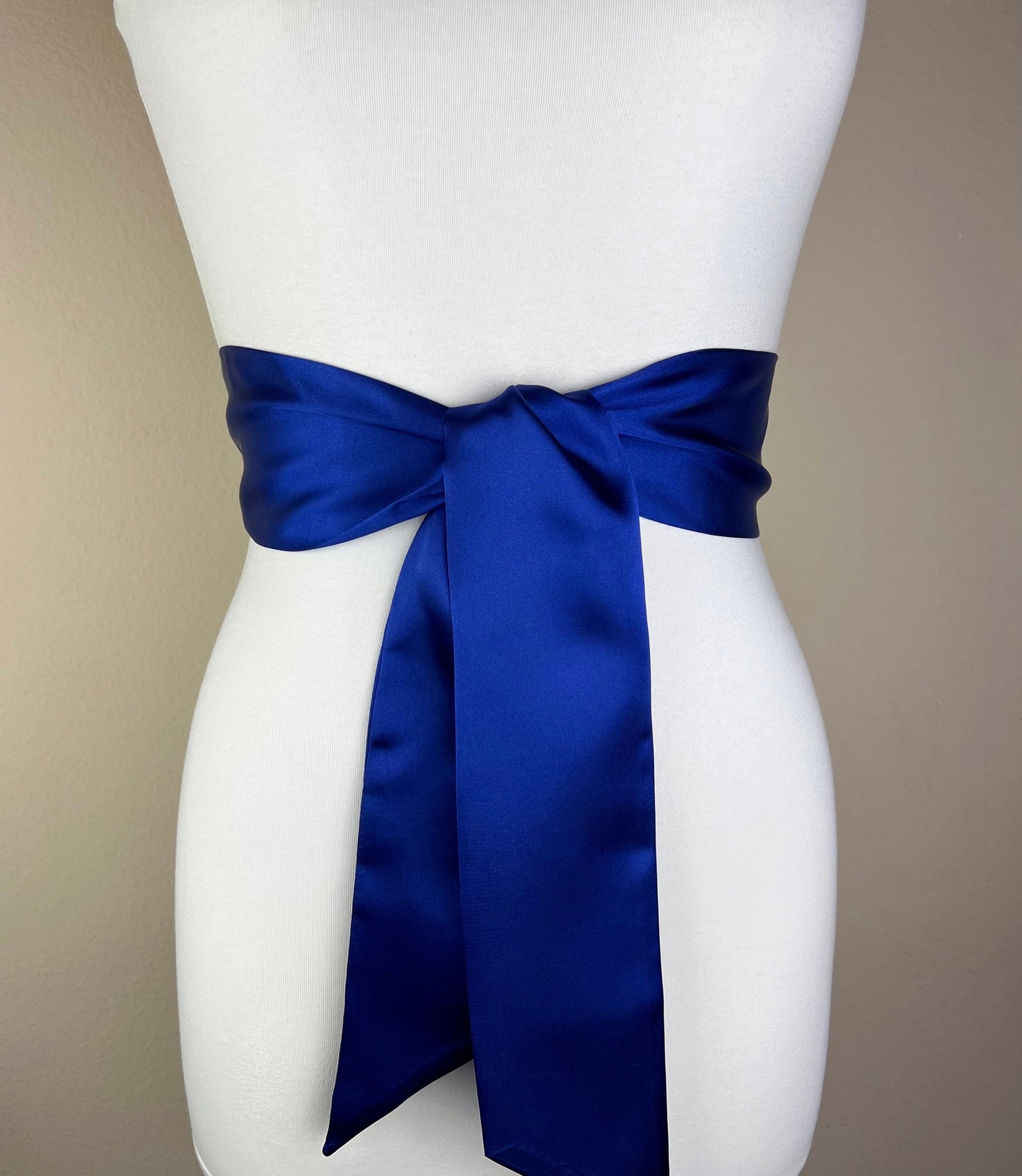 Cobalt Satin Sash, Cobalt Blue Sash Belt, Wide Cobalt Wedding Dress Sash, Deep Royal Sash Belt, Cobalt Satin Bridesmaid Sash, Satin Swank