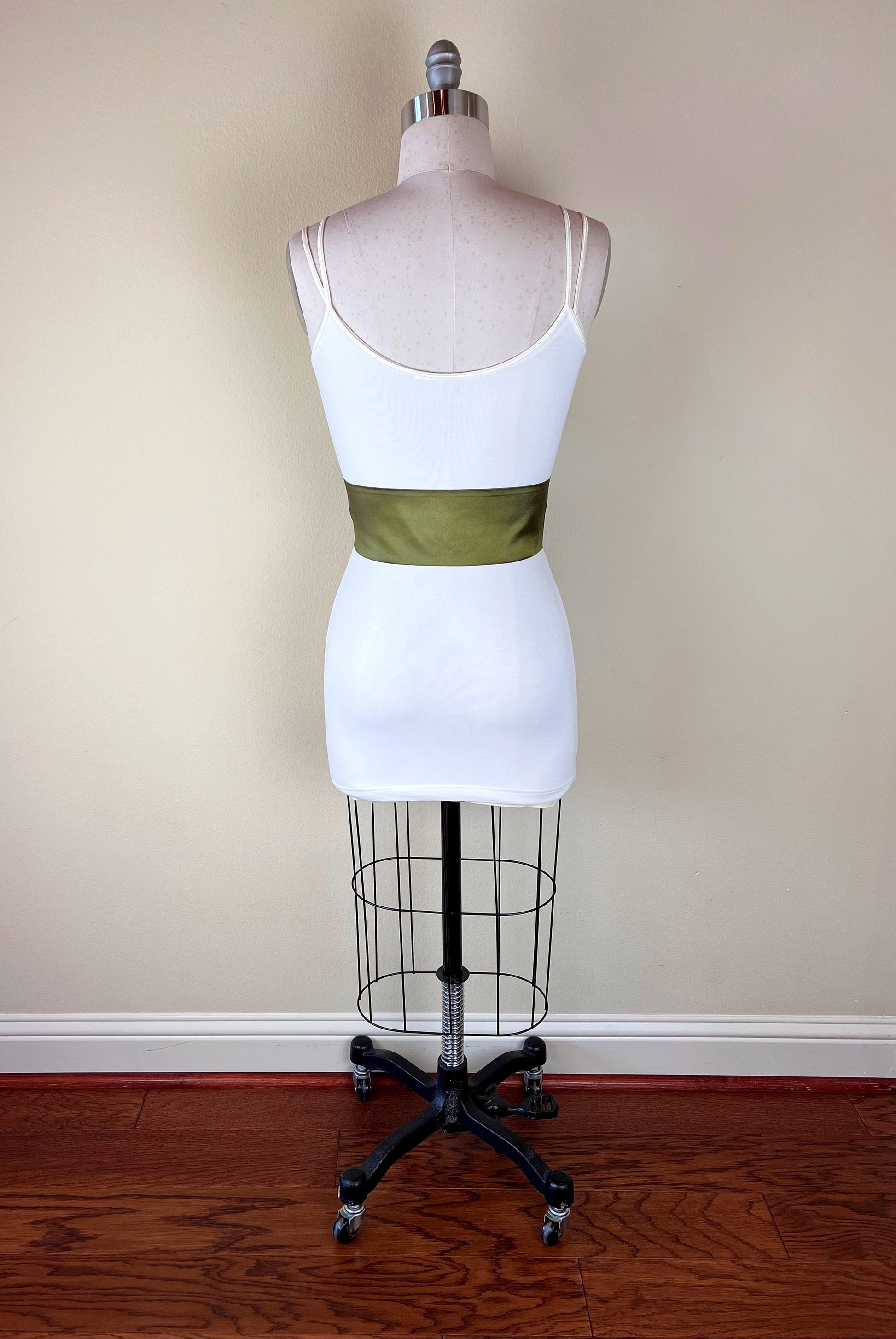 Crisp Taffeta Sash in Loden Green, Dark Green Taffeta Bow Belt, Formal Dress Sash, Taffeta Ball Gown Sash, Deep Green Sash Belt, Satin Swank