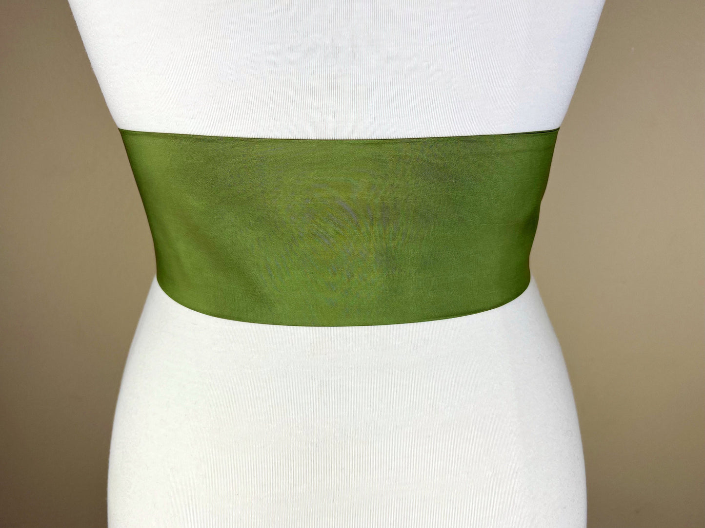 Crisp Taffeta Sash in Fern Green, Fern Green Taffeta Bow Belt, Formal Green Dress Sash, Taffeta Ball Gown Sash, Green Sash Belt, Satin Swank