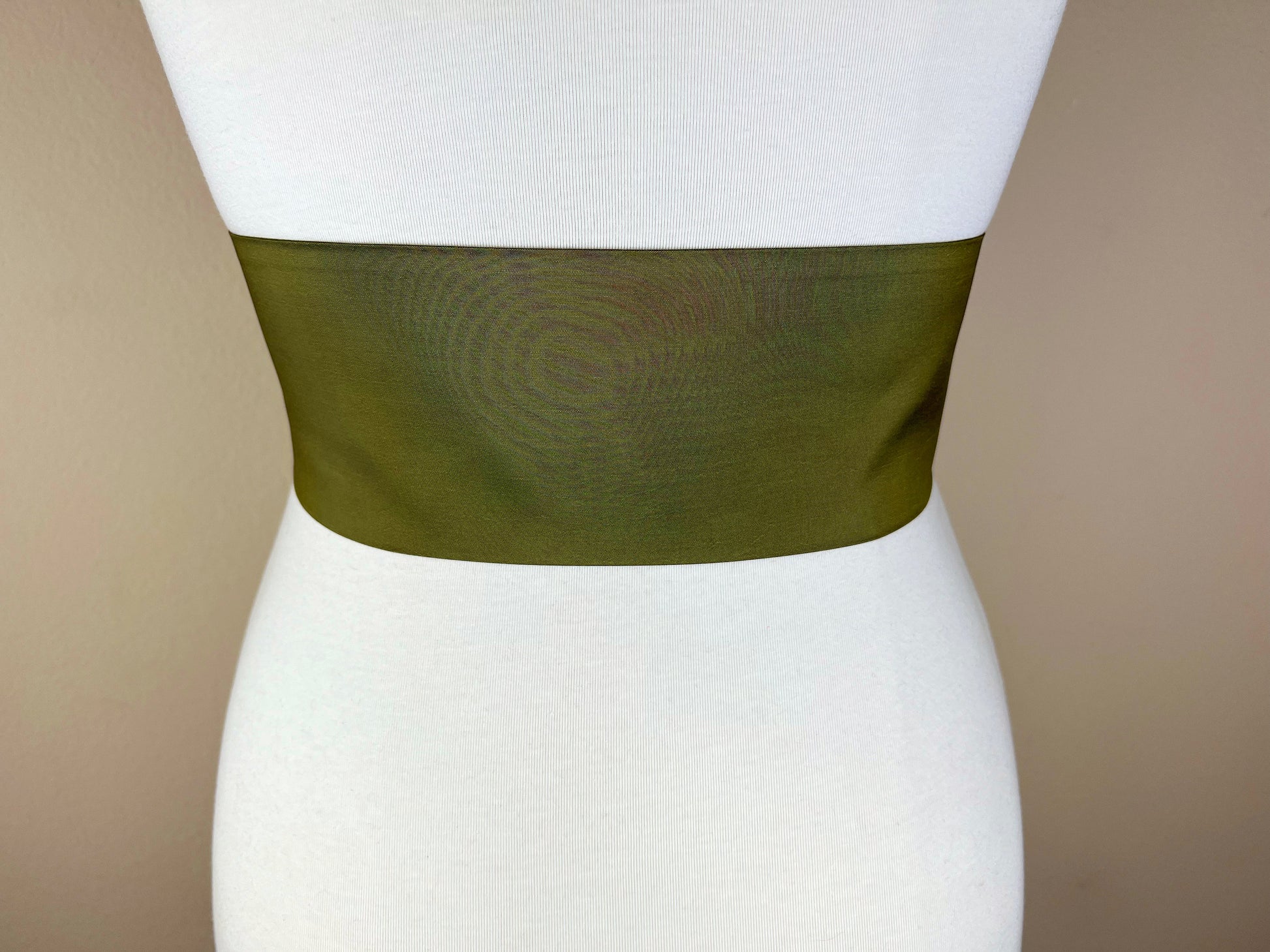 Crisp Taffeta Sash in Loden Green, Dark Green Taffeta Bow Belt, Formal Dress Sash, Taffeta Ball Gown Sash, Deep Green Sash Belt, Satin Swank