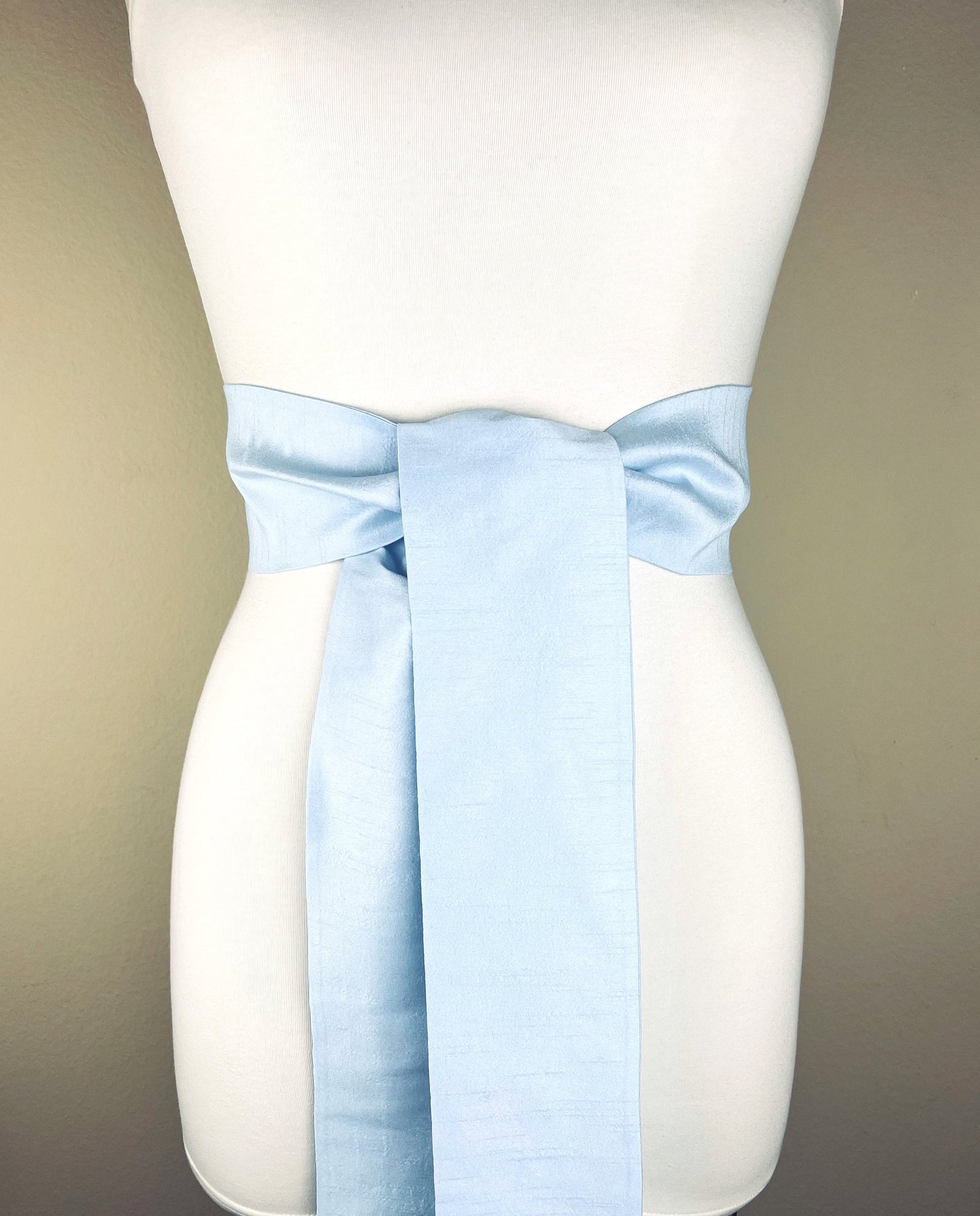 Wide Textured Icelandic Blue Sash, Pastel Blue Dupioni Sash, Light Blue Dress Sash, Dupioni Belt, Baby Blue Wedding Dress Sash, Satin Swank