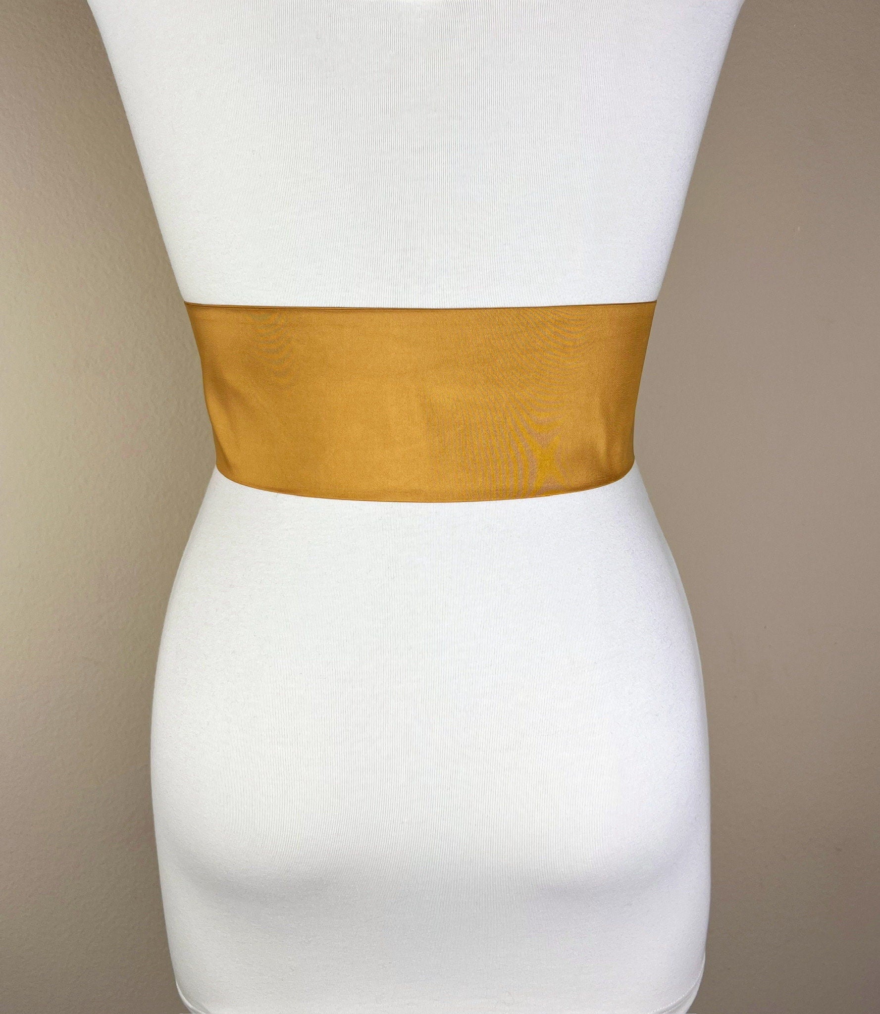 Crisp Taffeta Sash in Harvest Gold, Dark Gold Taffeta Bow Belt, Deep Gold Dress Sash, Taffeta Dress Sash, Antique Gold Sash, Satin Swank