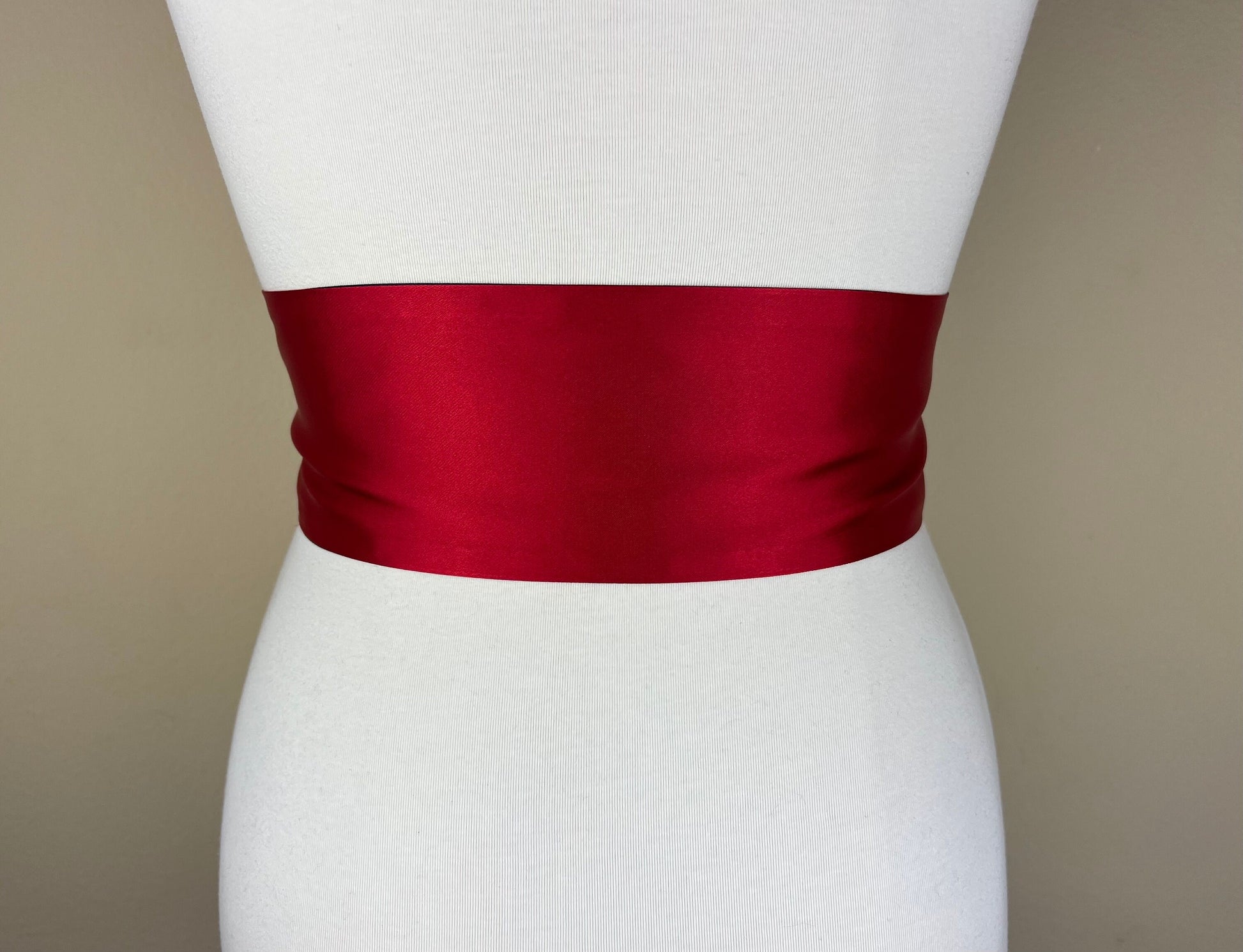 Color Block Navy & Red Satin Sash, Navy Sash Belt, Wide Navy and Red Wedding, Red, White Blue Wedding, Bridesmaid Sash, Satin Swank