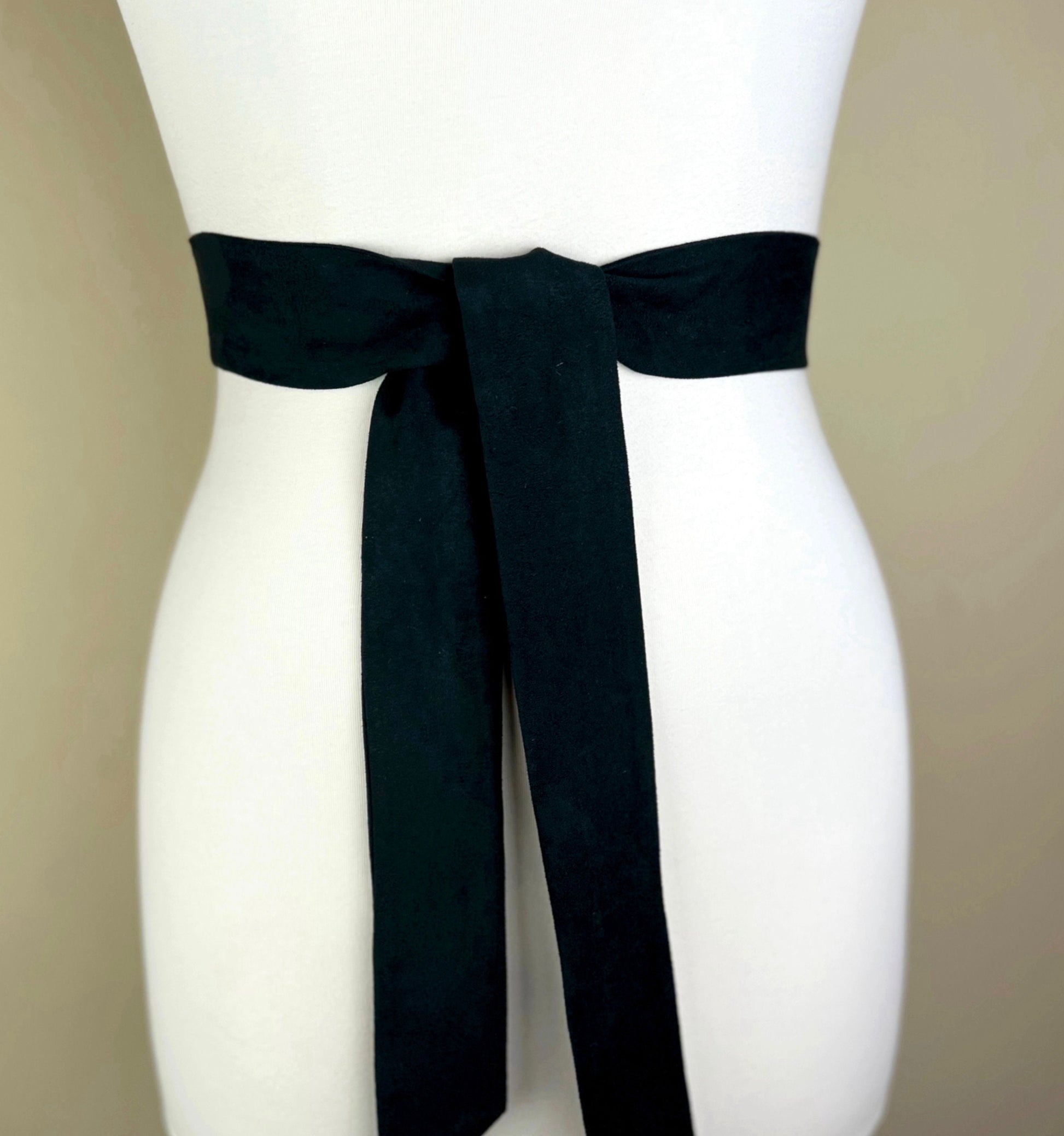 Narrow Ultra Suede Black Sash, Black Micro Suede Sash, Black Suede Cloth Sash Belt, Black Suede Belt, Black Ultra Suede Belt, Satin Swank