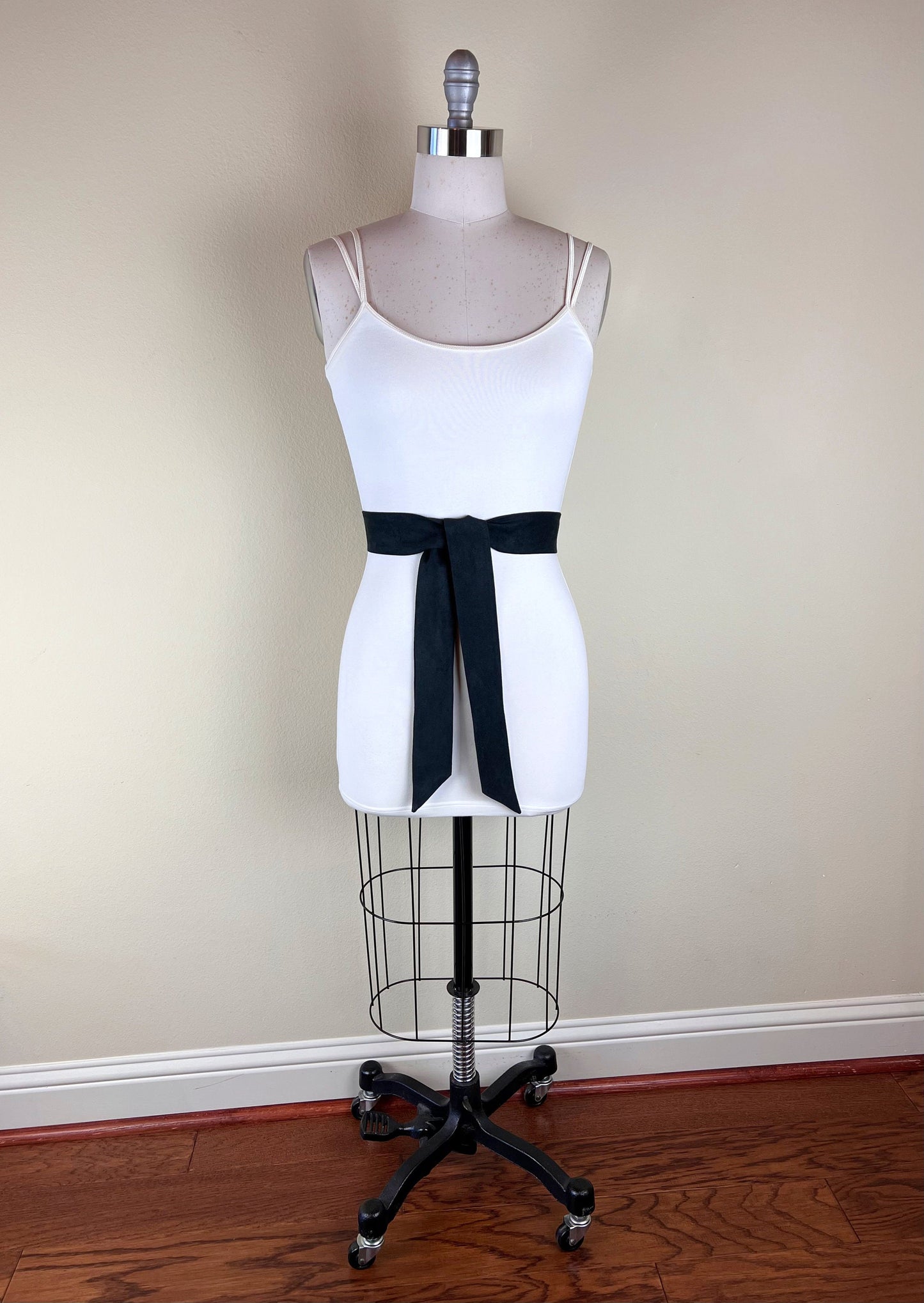 Narrow Ultra Suede Black Sash, Black Micro Suede Sash, Black Suede Cloth Sash Belt, Black Suede Belt, Black Ultra Suede Belt, Satin Swank