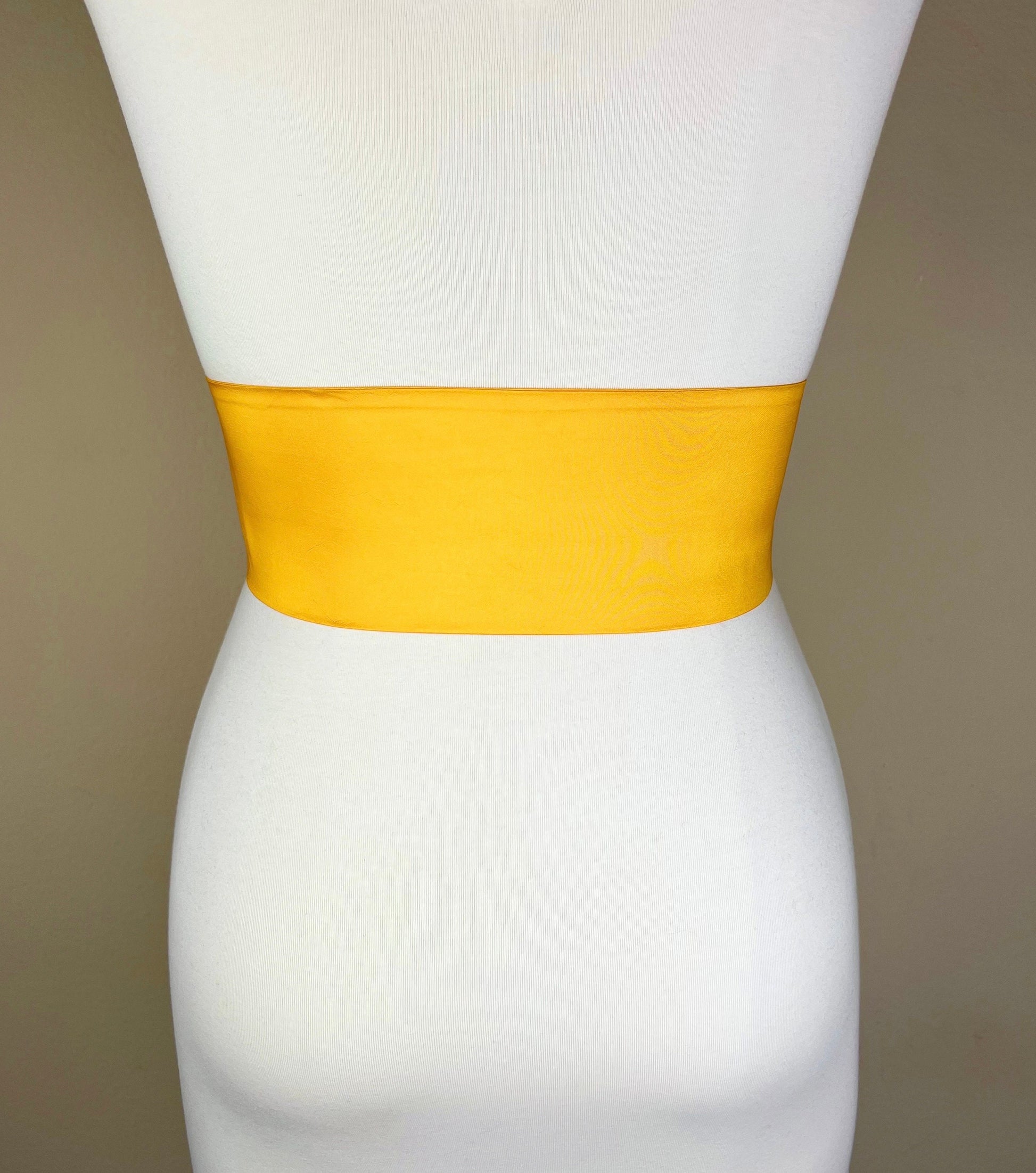 Crisp Taffeta Sash in Sunflower Yellow, Bright Yellow Taffeta Bow Belt, Yellow Sash, Taffeta Dress Sash, Deep Yellow Sash Belt, Satin Swank