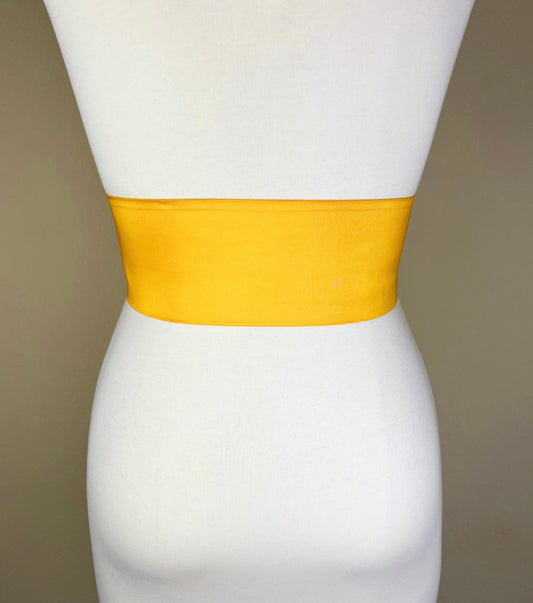 Crisp Taffeta Sash in Sunflower Yellow, Bright Yellow Taffeta Bow Belt, Yellow Sash, Taffeta Dress Sash, Deep Yellow Sash Belt, Satin Swank
