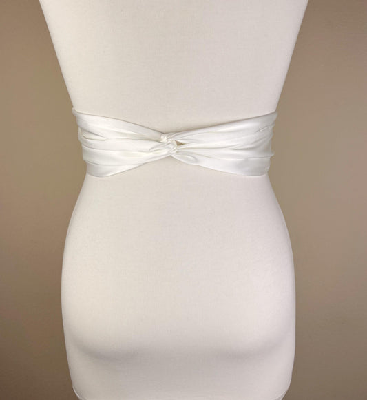 Off White Satin Sash, Light Ivory Satin Sash, Off White Sash Belt, Ivory Sash Belt, Off White Wedding Dress, Ivory Dress Sash, Satin Swank