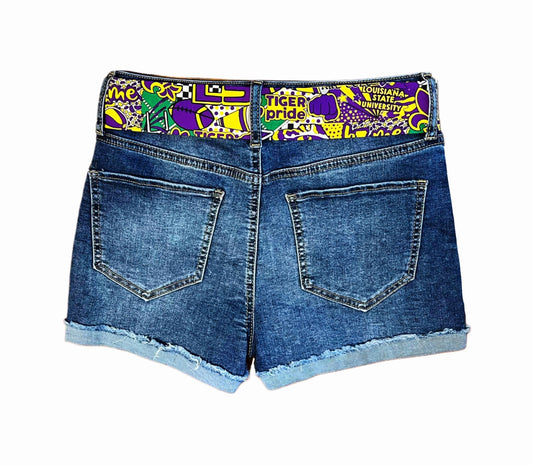 LSU Sash Belt, LSU Tailgate Outfit, LSU Tigers Game Day Outfit, Louisiana State Geaux Tigers Tailgate Party + More Colleges, Satin Swank