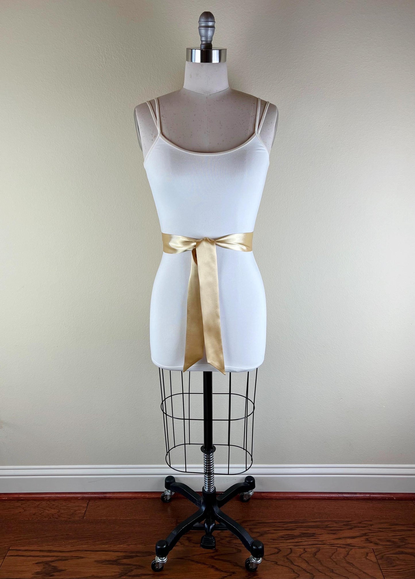 Pale Gold Sash, Narrow Gold Satin Sash Belt, Bridesmaid Sash, Gold Wedding Dress Sash, Gold Bridal Sash, Wedding Gown Sash, Satin Swank
