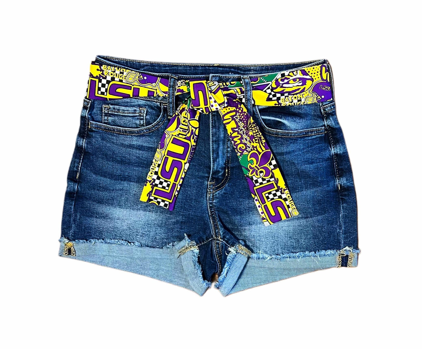 LSU Sash Belt, LSU Tailgate Outfit, LSU Tigers Game Day Outfit, Louisiana State Geaux Tigers Tailgate Party + More Colleges, Satin Swank