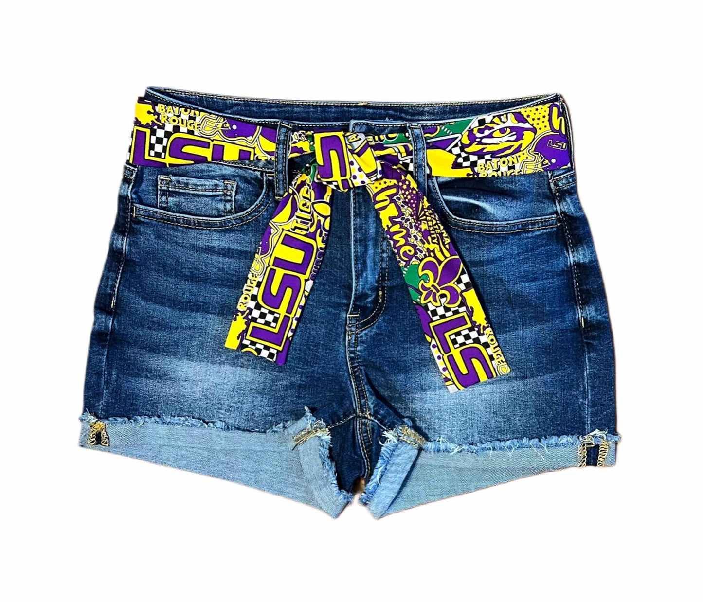 LSU Sash Belt, LSU Tailgate Outfit, LSU Tigers Game Day Outfit, Louisiana State Geaux Tigers Tailgate Party + More Colleges, Satin Swank