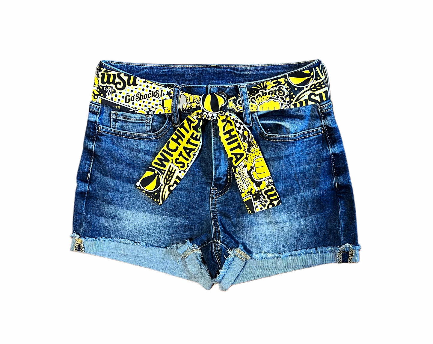 Wichita State Sash Belt, WSU Tailgate Outfit, WSU Shockers Game Day Outfit, Wichita State Tailgate Party, Shockers Tailgate, Satin Swank