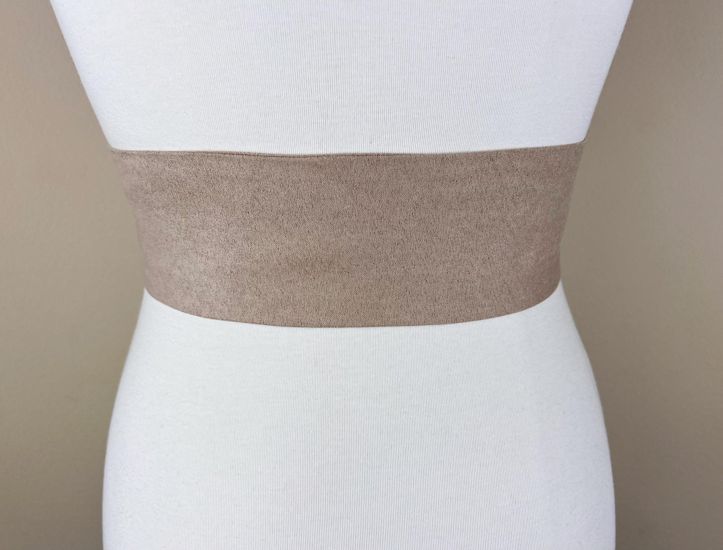 Ultra Suede® Sash in Sandstone, Sand Micro Suede Sash, Sand Suede Cloth Sash Belt, Suede Accessories, Sandstone Ultra Suede Belt Satin Swank