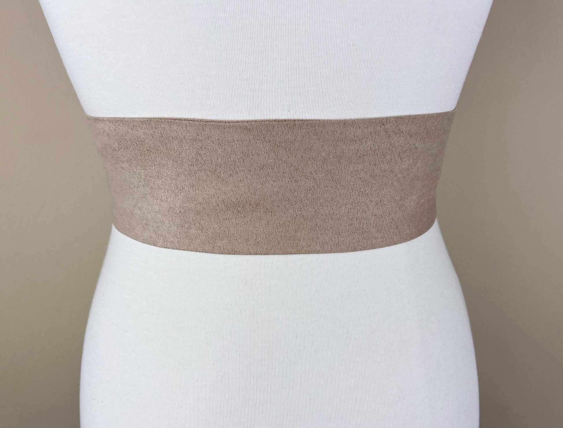 Ultra Suede® Sash in Sandstone, Sand Micro Suede Sash, Sand Suede Cloth Sash Belt, Suede Accessories, Sandstone Ultra Suede Belt Satin Swank