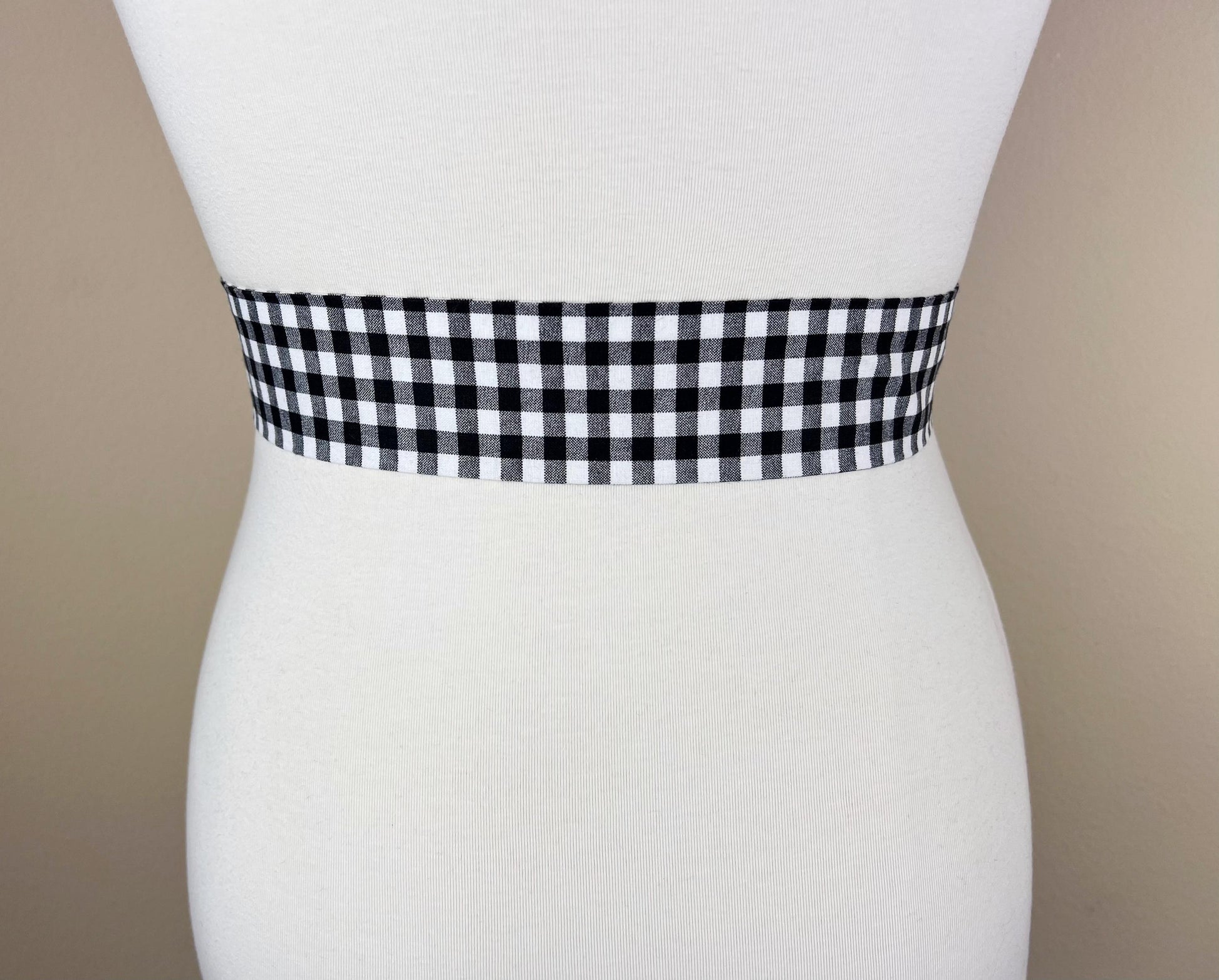 Narrow Black & White Buffalo Plaid Sash Belt, Black and White Check Sash, White and Black Sash, Gingham Belt, Checkerboard Belt, Satin Swank