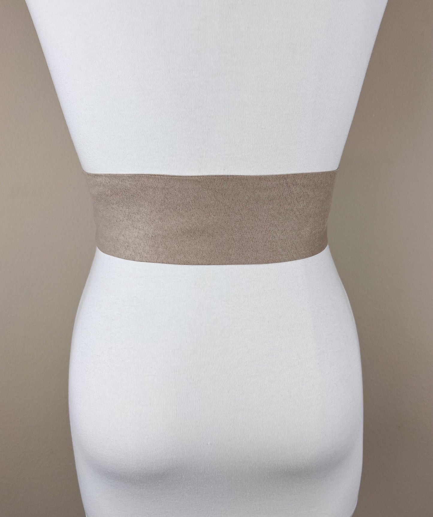 Ultra Suede® Sash in Sandstone, Sand Micro Suede Sash, Sand Suede Cloth Sash Belt, Suede Accessories, Sandstone Ultra Suede Belt Satin Swank