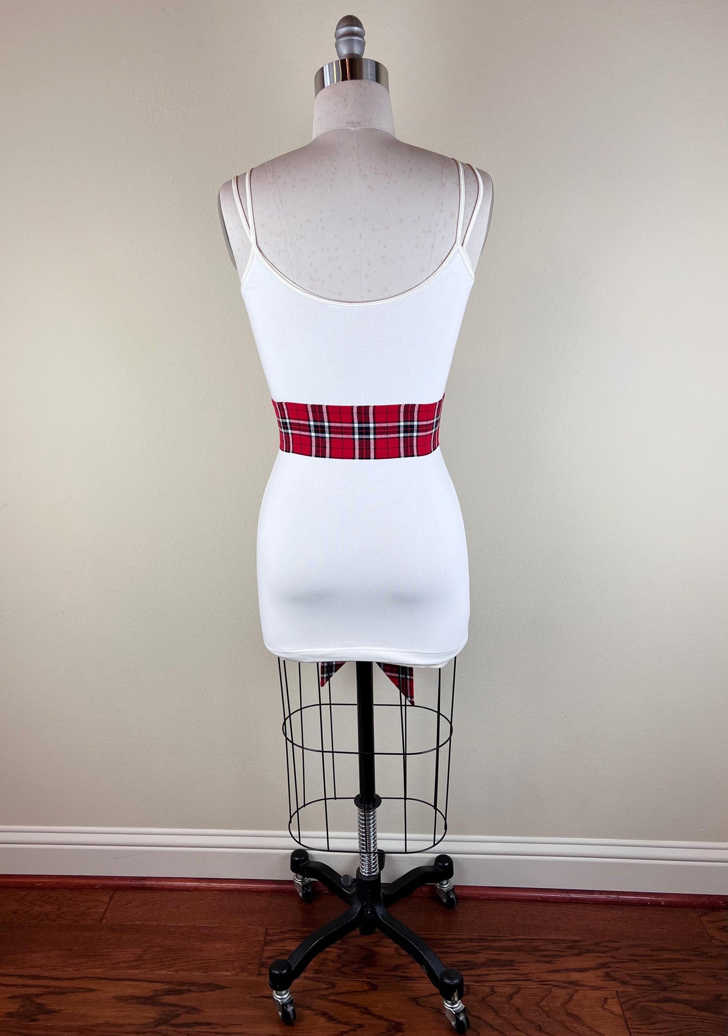 Wide Red & Black Plaid Sash, Black and Red Tartan Sash Belt, Red and Black Tartan Sash, Tartan Accessories, Red Plaid Sash, Satin Swank