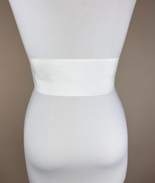 Crisp Taffeta Sash in Deep Ivory, Ivory Taffeta Bow Belt, Ivory Dress Sash, Taffeta Ball Gown Sash, Ivory Sash Belt, Satin Swank